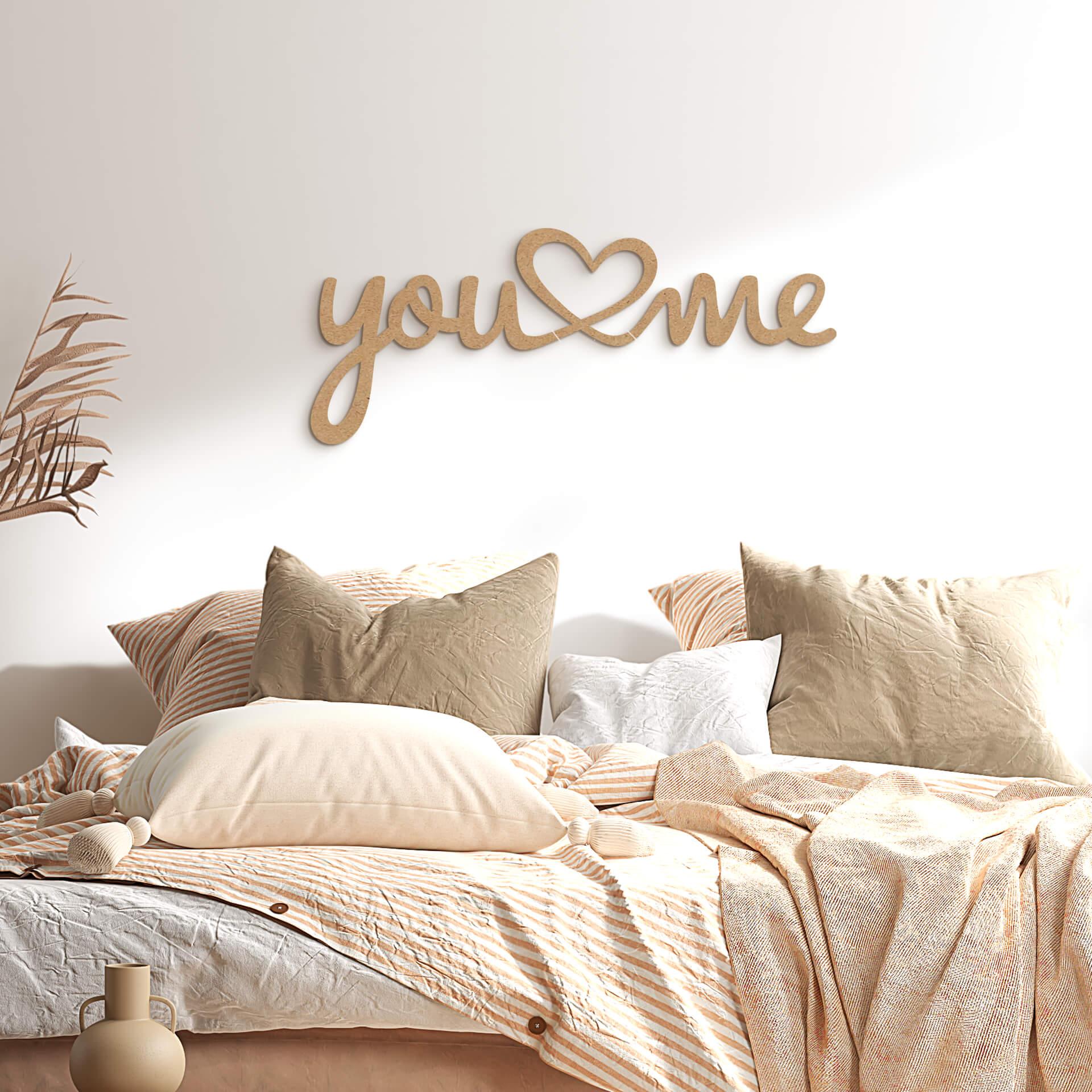 Letras decorativas Tú y yo - MDF naturaleza