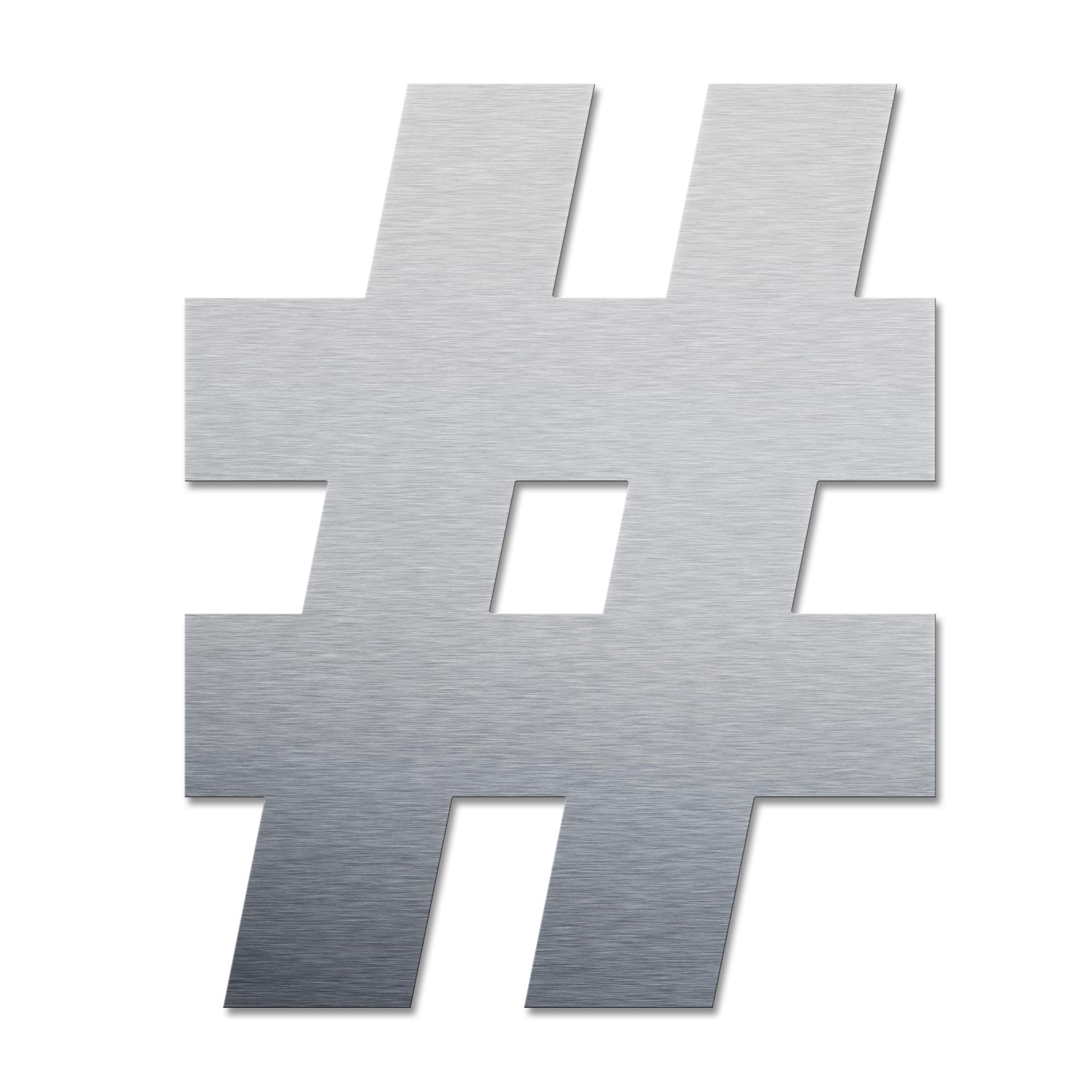 Alu-Dibond - Simbolo Hashtag
