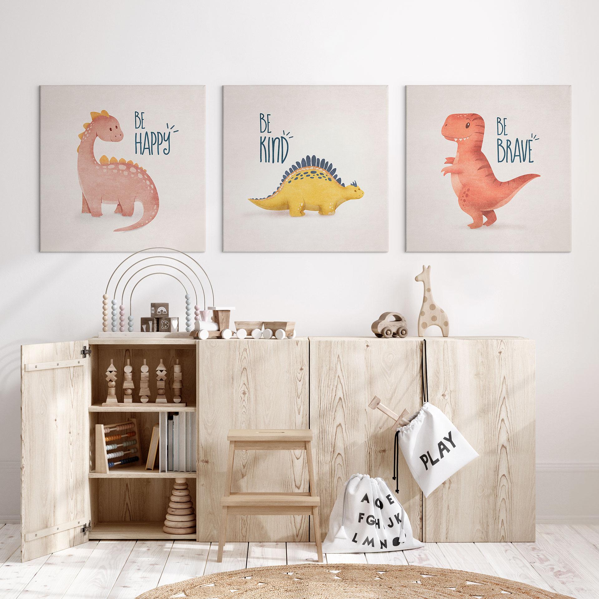 Lærredsprint - Dino Be Kind - Stegosaurus - Tunaboylu