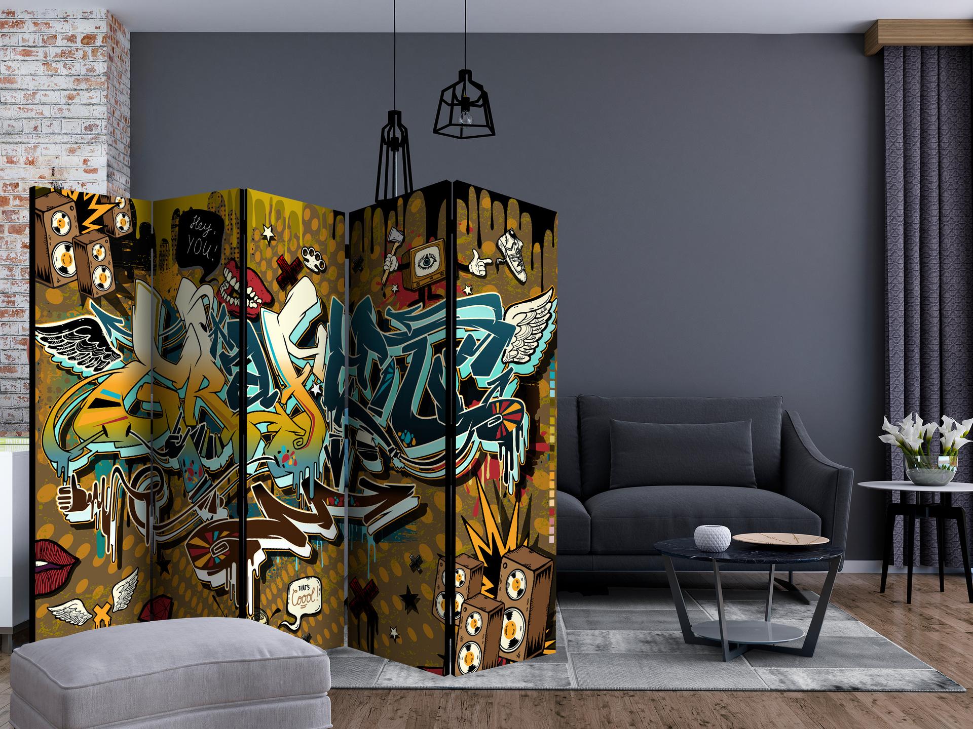 Divisorio - Graffiti - That's cool , 5 pezzi - 225x172 cm