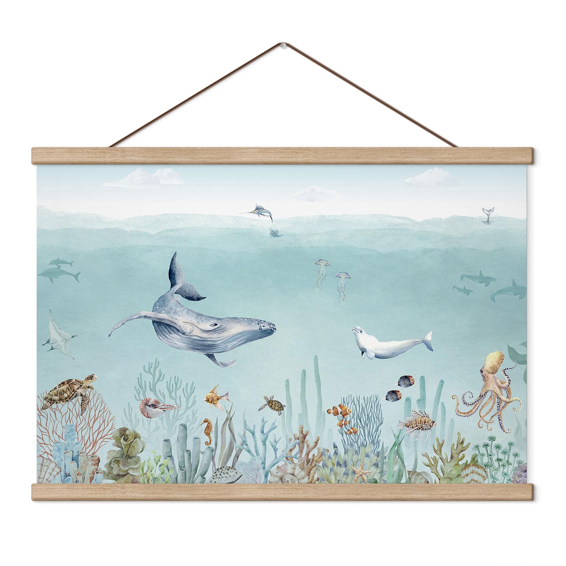 Kinderkamer Textielposter Leven in de zee - Kikki Belle