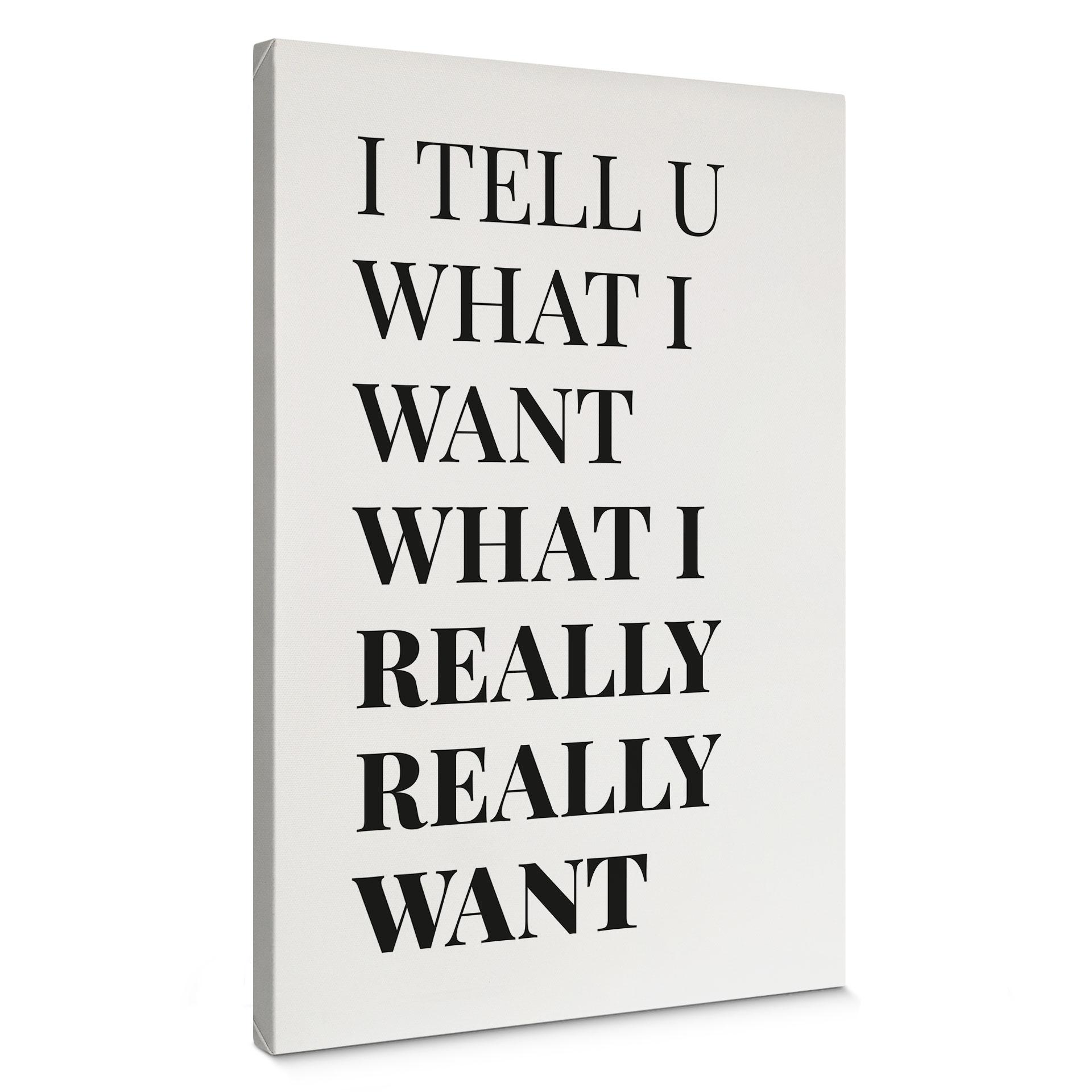 Lærredsprint - I tell you what I want