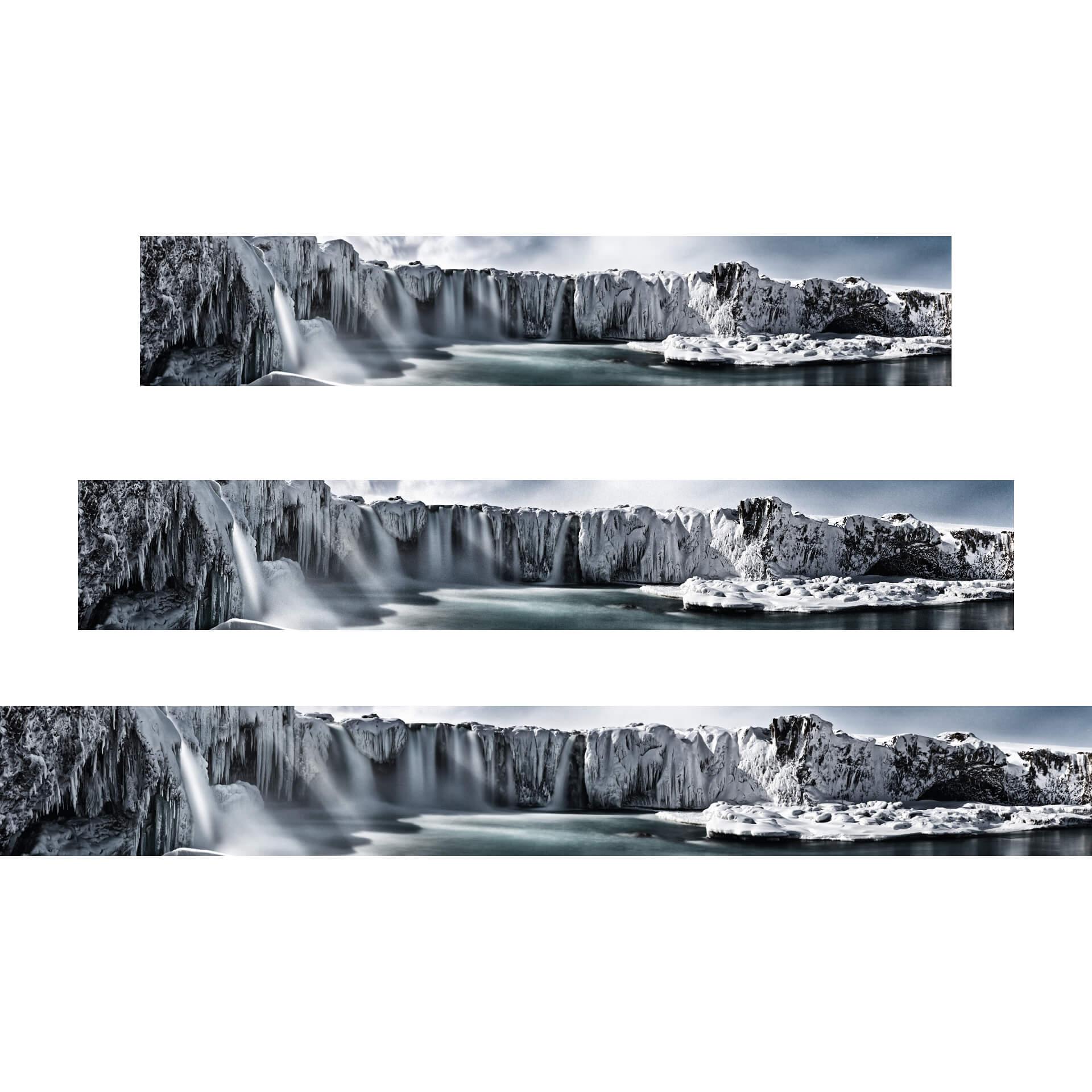 Fotobehang Shcherbina – IJsland Waterval – Panorama