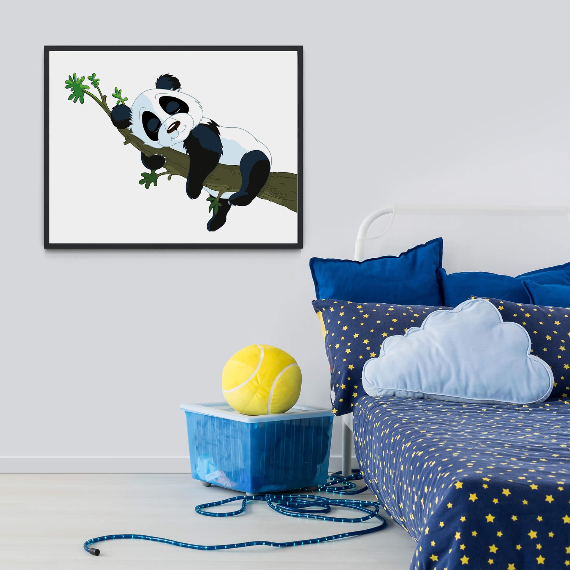 Plakat ze śpiącą pandą