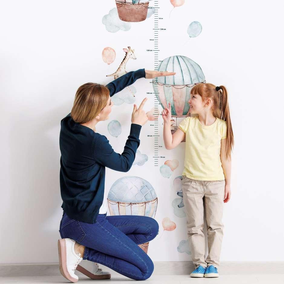 kinderbehang, vliesbehang met illustratie Kids Walls wit, blauw, beige