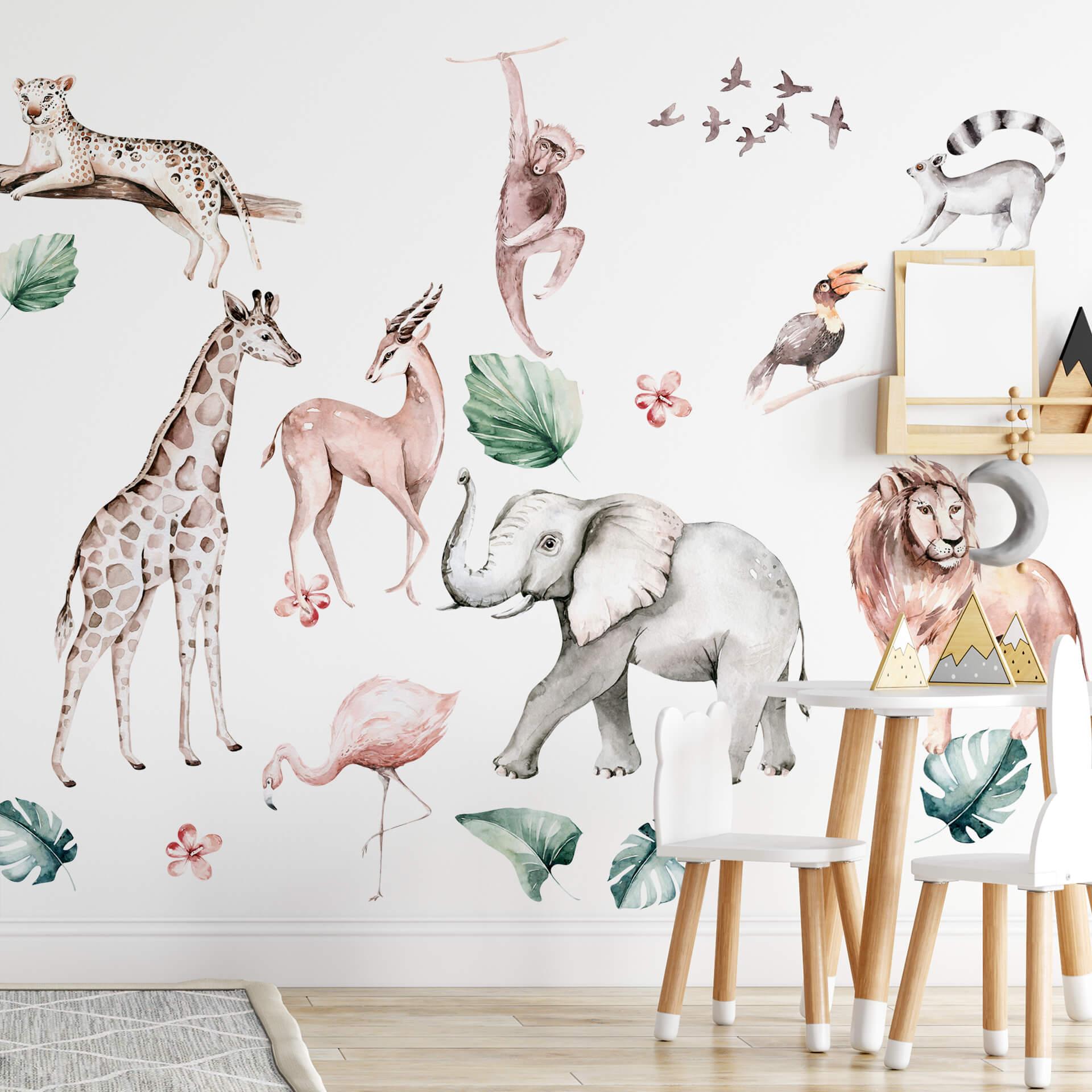 Wandtattoo Kvilis - Tiere Afrikas (20-teilig)
