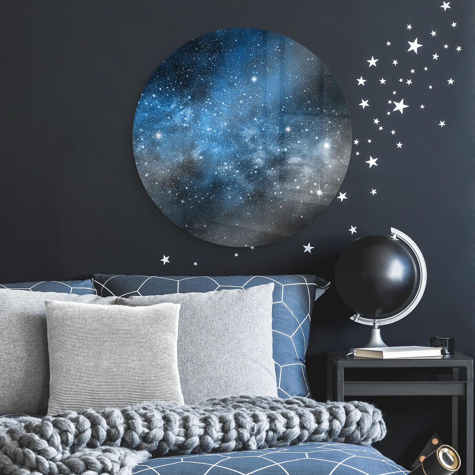 Glasschilderij Rond - Outer Space Wandcirkel