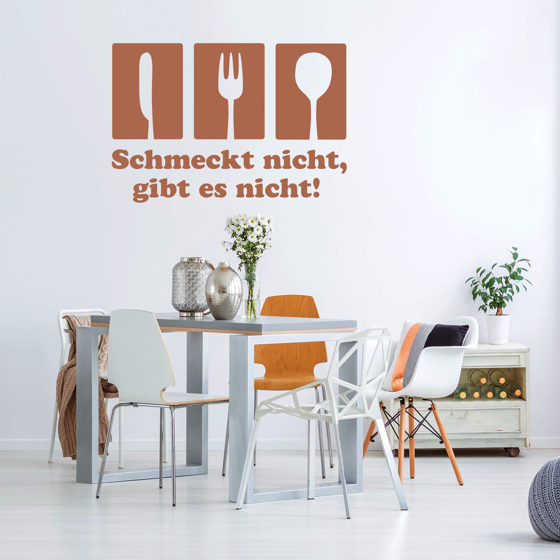 Wandtattoo Schmeckt nicht gibt's nicht 2