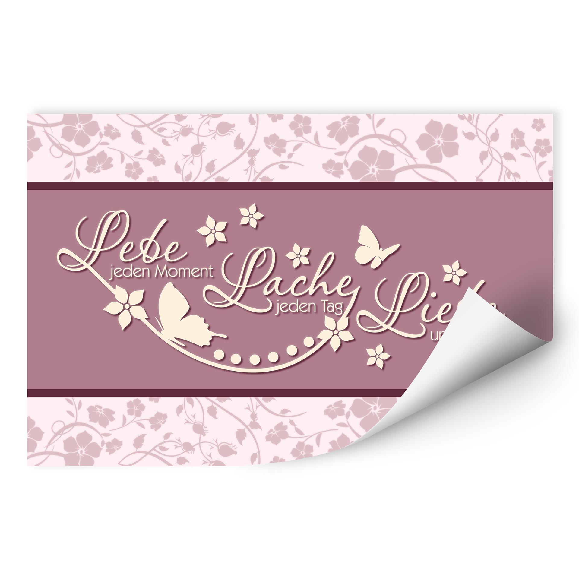 Wallprint W - Lebe jeden Moment... Flieder