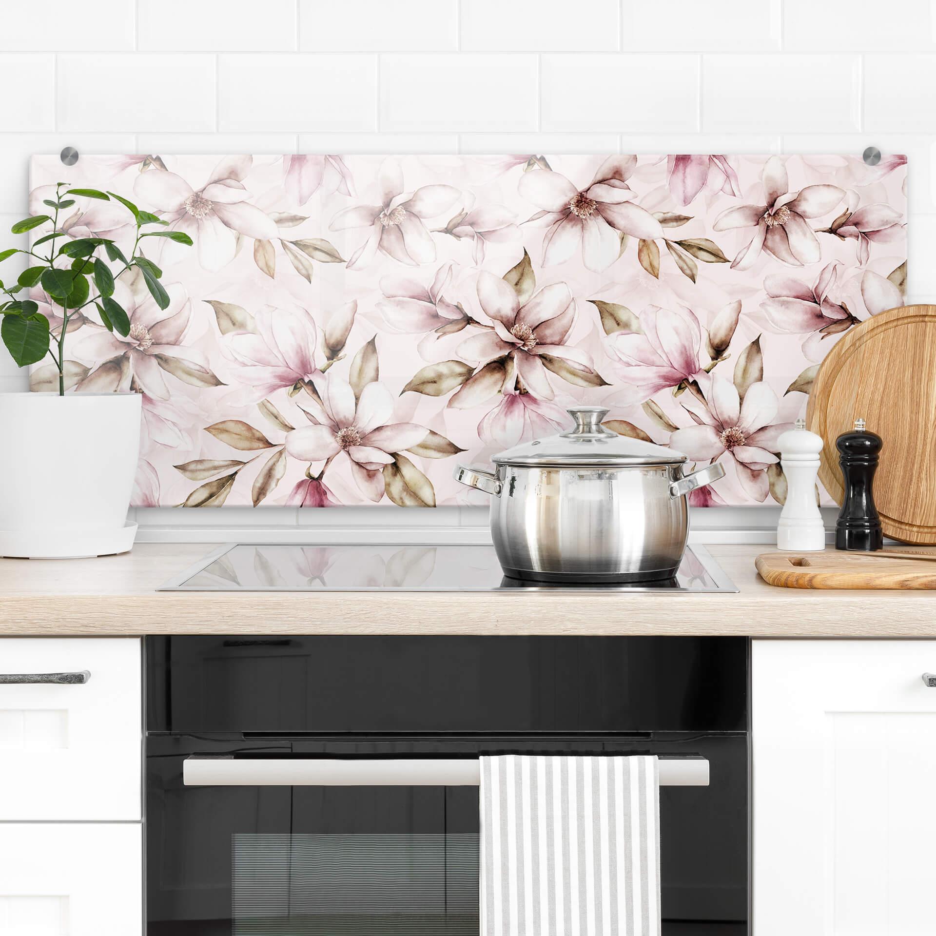 Stænkplade - UN Designs - Sogt Magnolia - Panorama