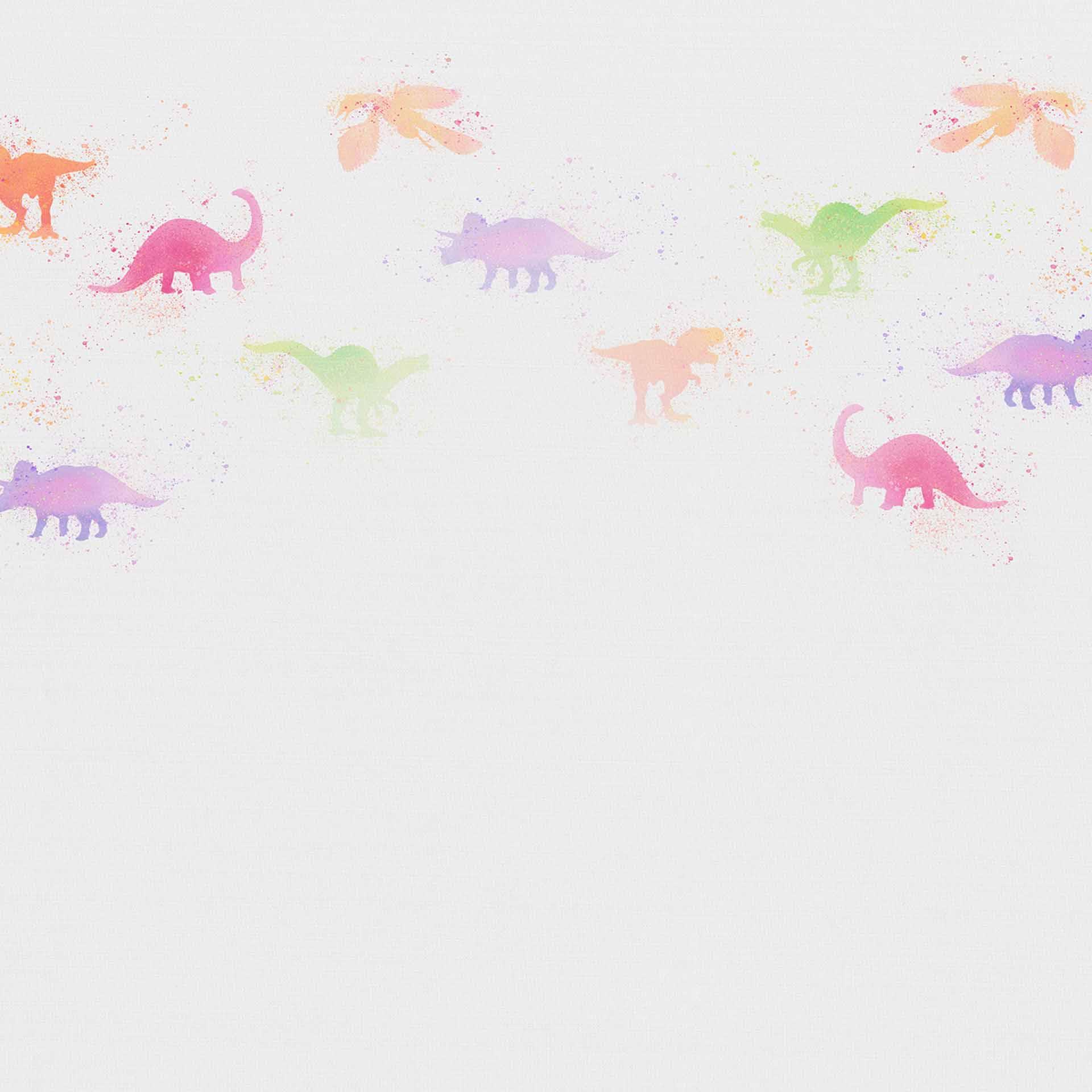Waterverf dieren behang in grijs groen - vliesbehang Designwalls 2 - 2,55 x 3,5 m