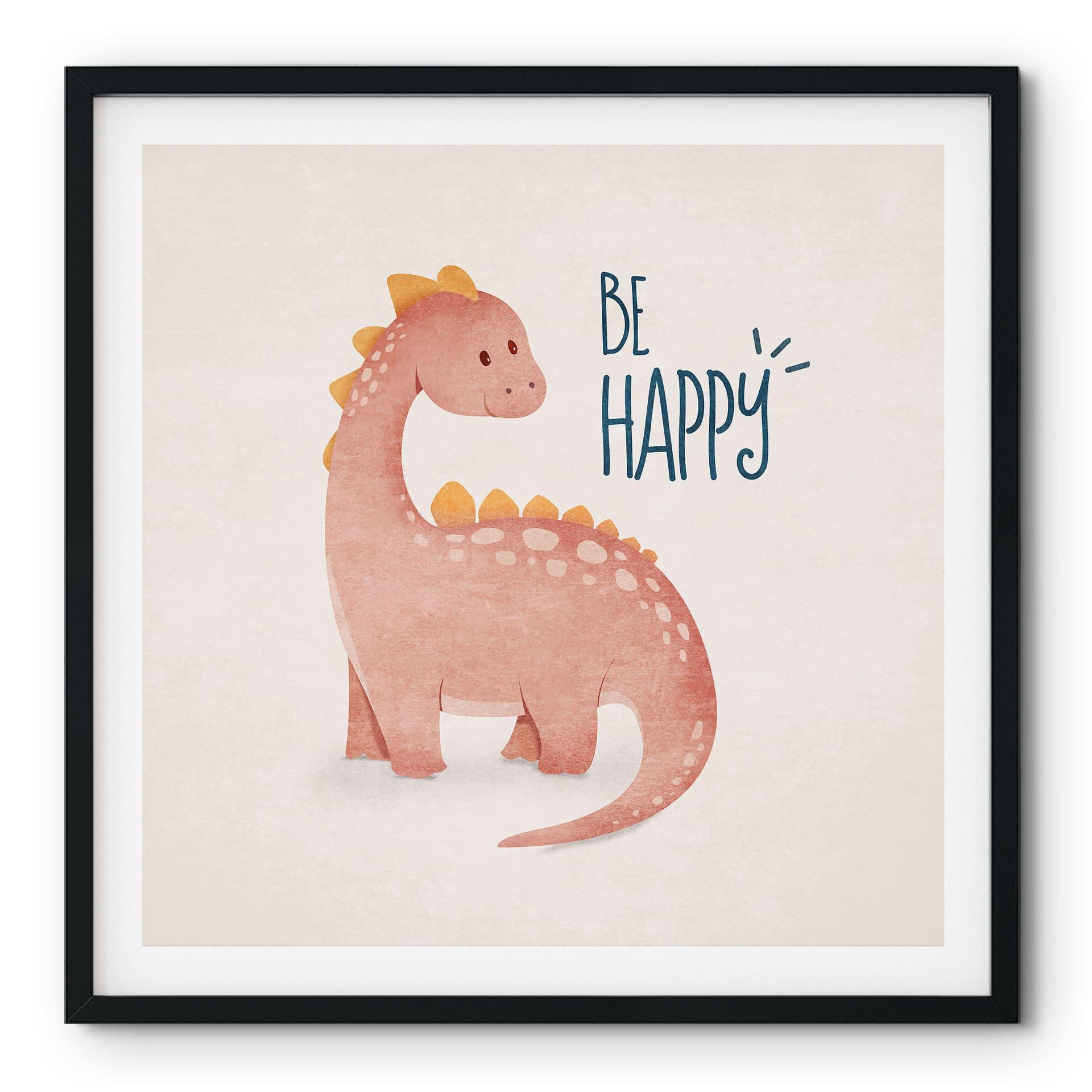 Plakat Dino Be Happy - Brachiosaurus - Tunaboylu