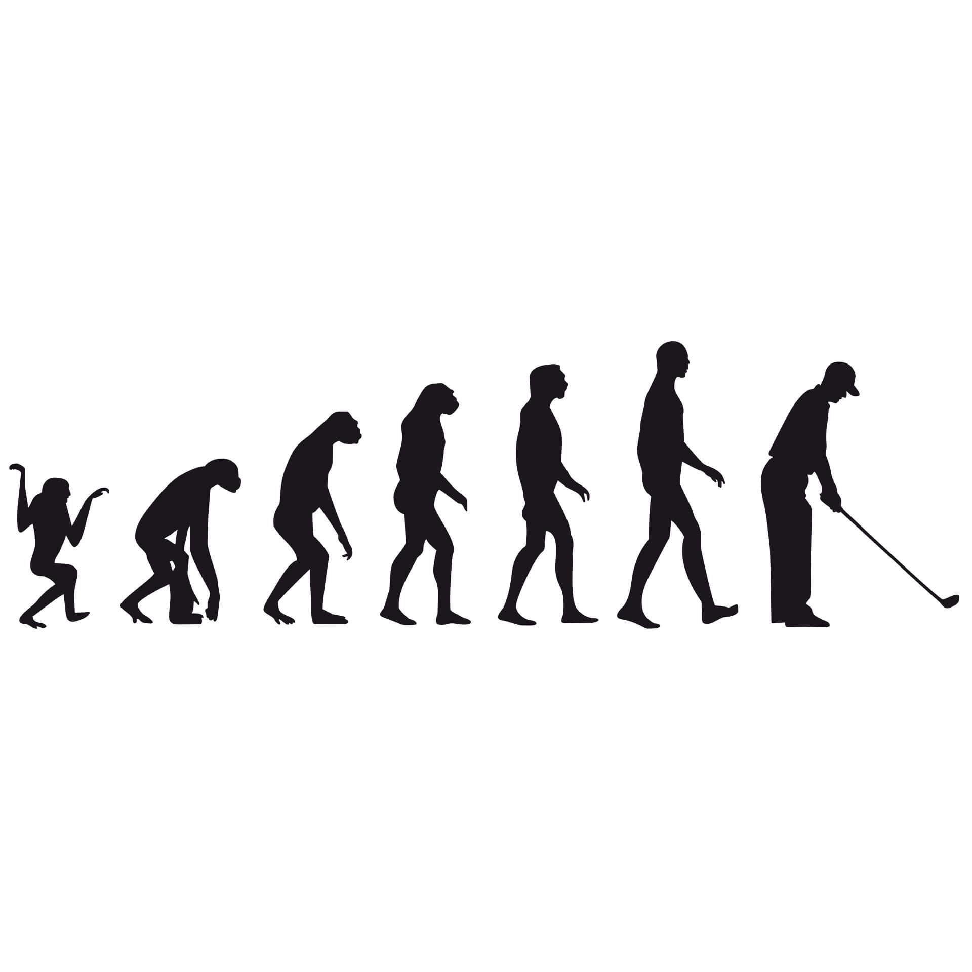 Wandtattoo Evolution goes Golf