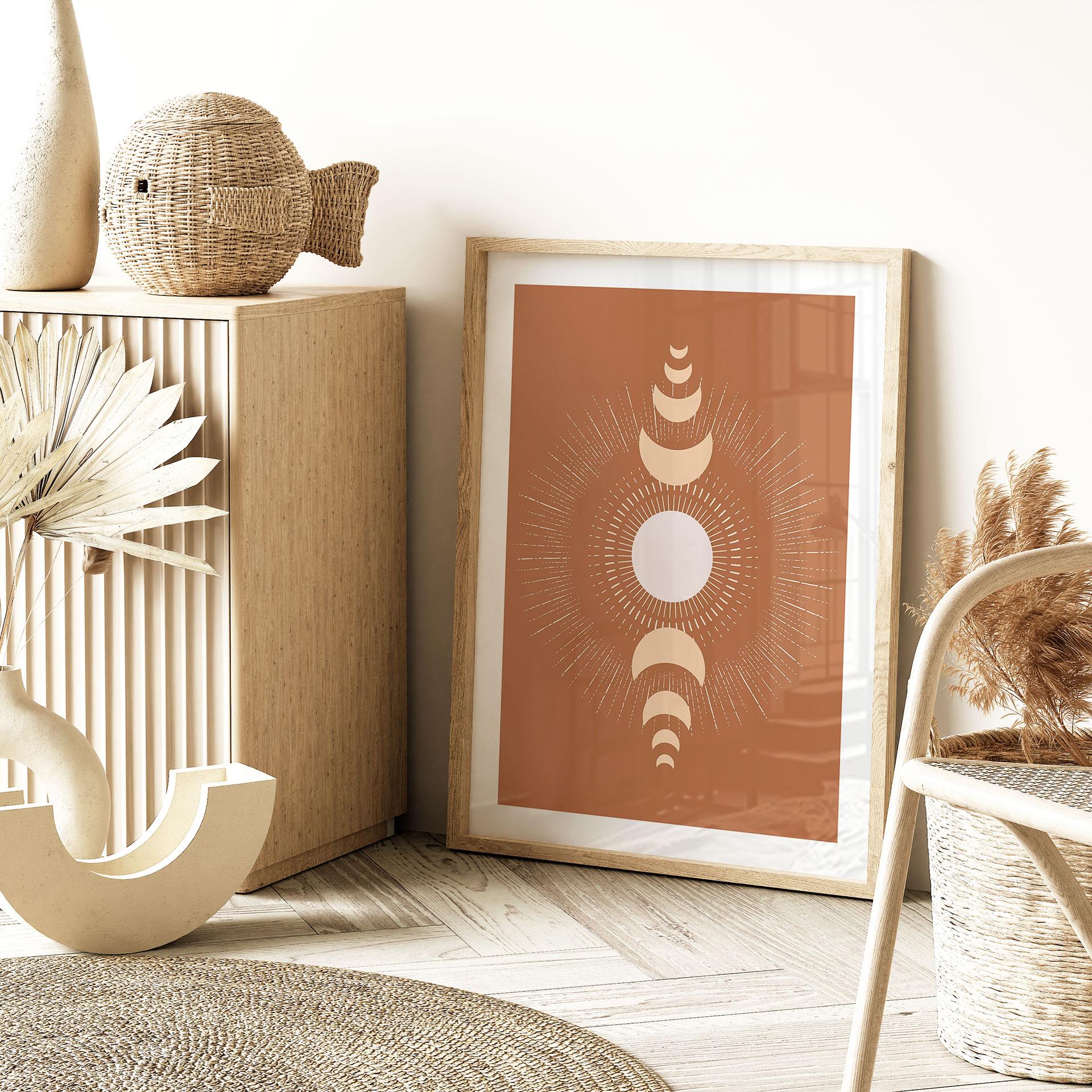 Póster Ciclos lunares - Sol y Luna en armonía - KsanaKalpa