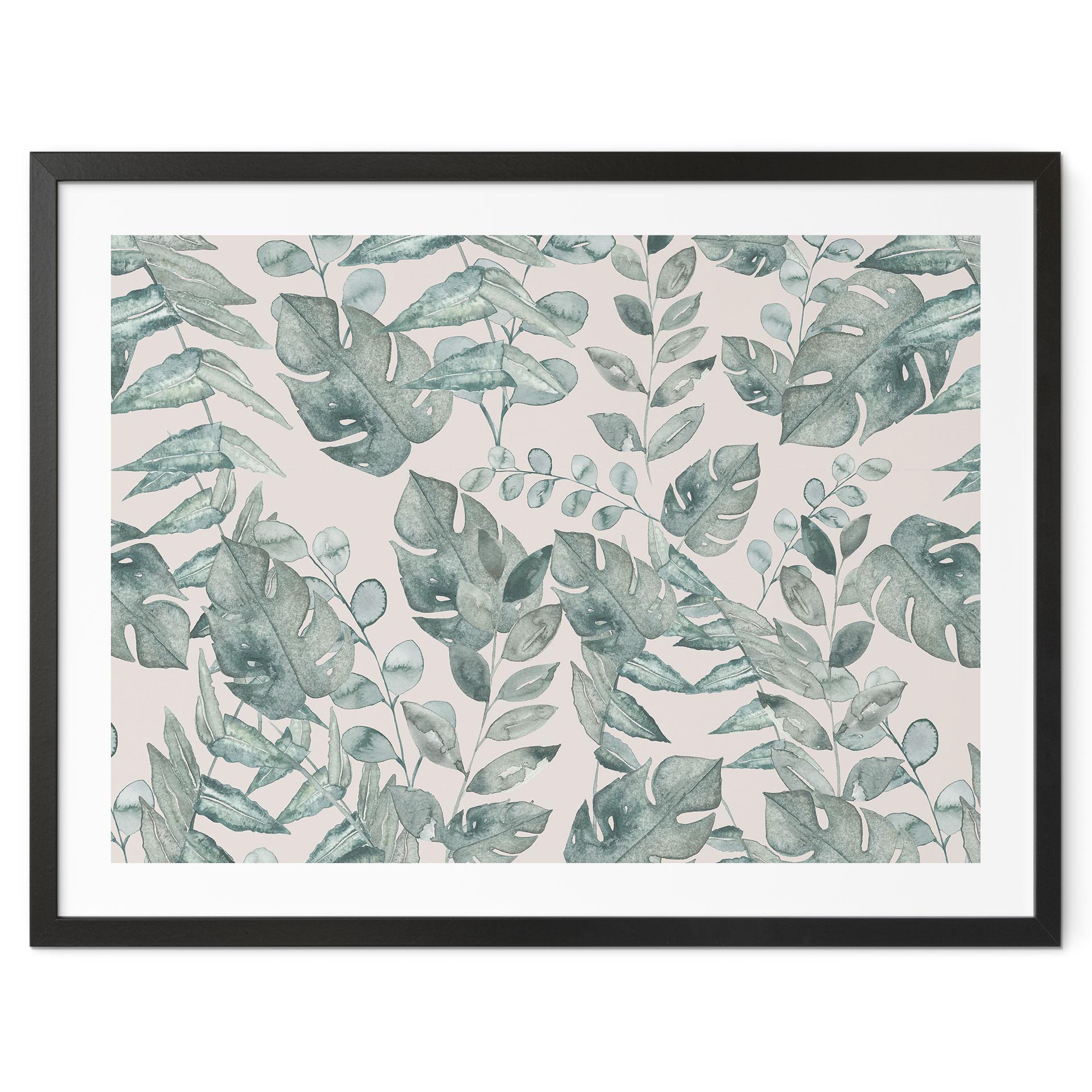 Plante Plakat Jungleblade Akvarel Creme - Bloomery Decor