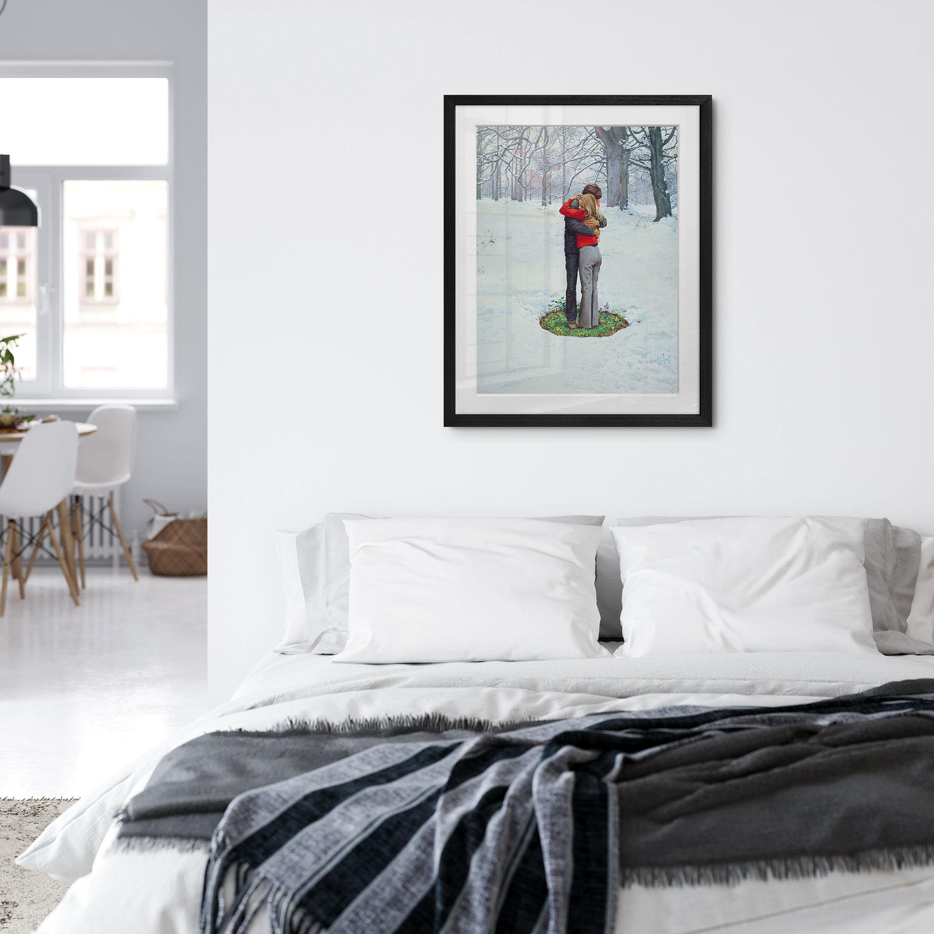 Fine Art Poster mit Passepartout Schmelzende Liebe (1972) - Kurt Ard