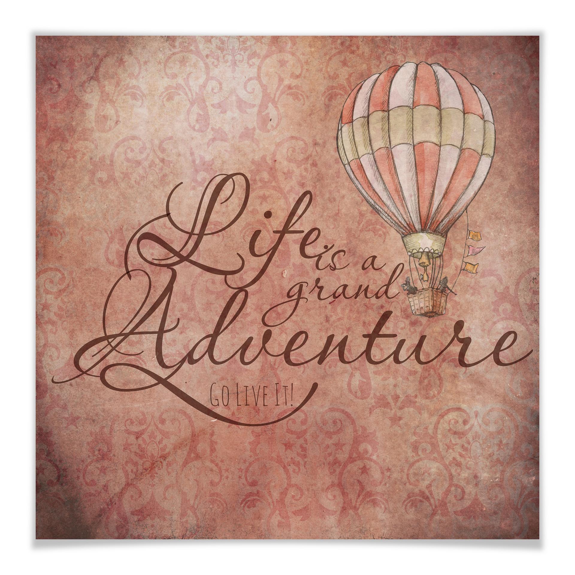 Poster - Life is a grand adventure - carré