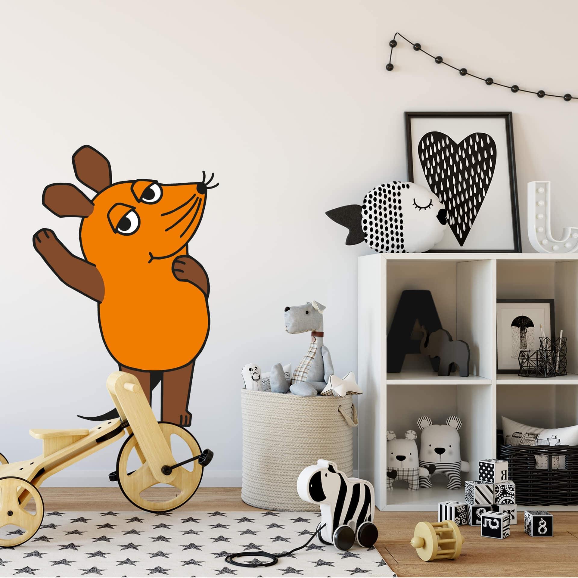 Muursticker De Muis Zwaait