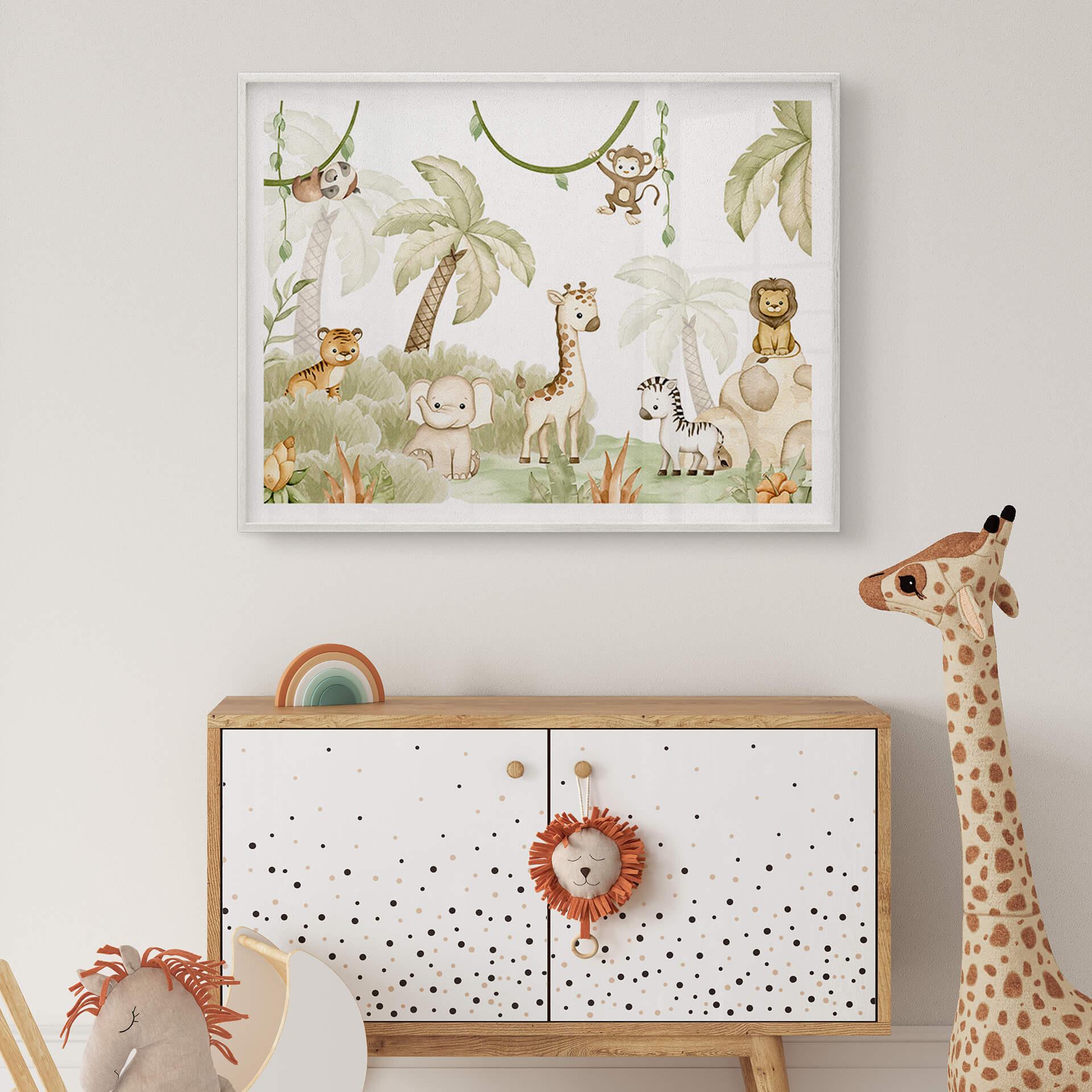 Plakat Oliver Robins - Animals and Palm Trees