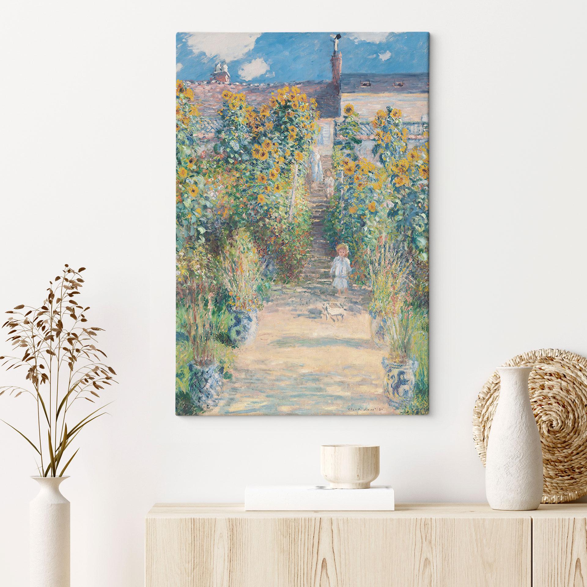 Leinwandbild Monet - Der Garten Monets in Vétheuil