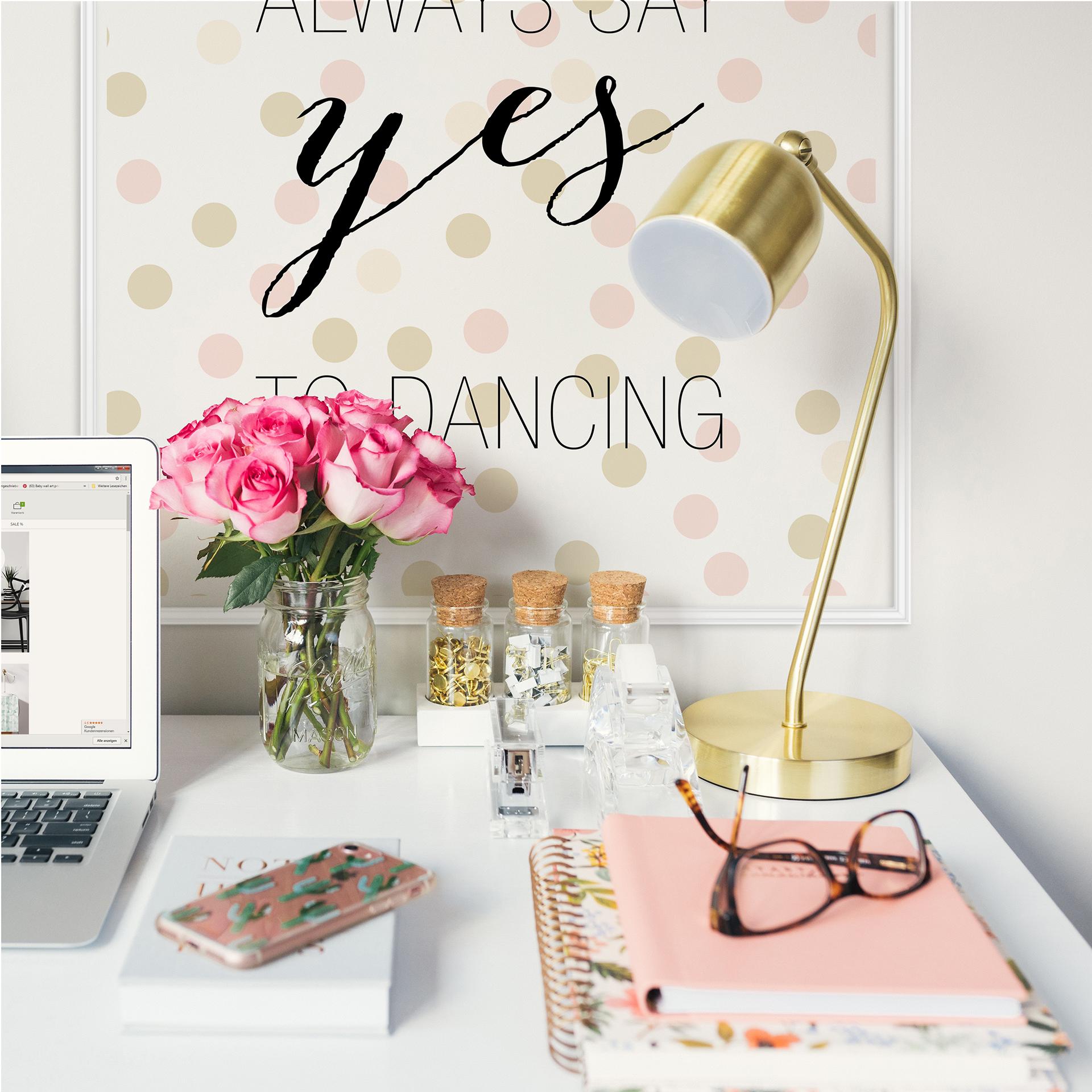 Wallprint Confetti & Cream - Always say yes to dancing