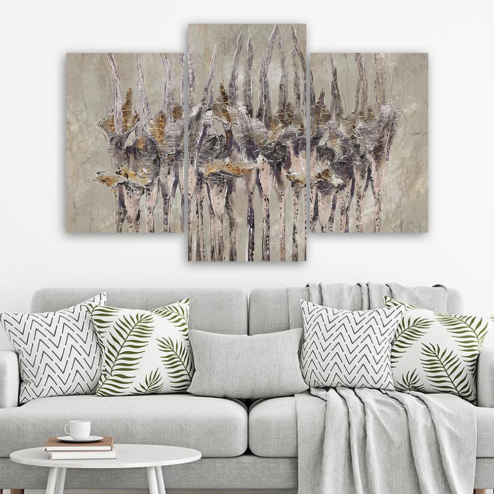 Lærred print 3 dele, planter blomster Simnitło