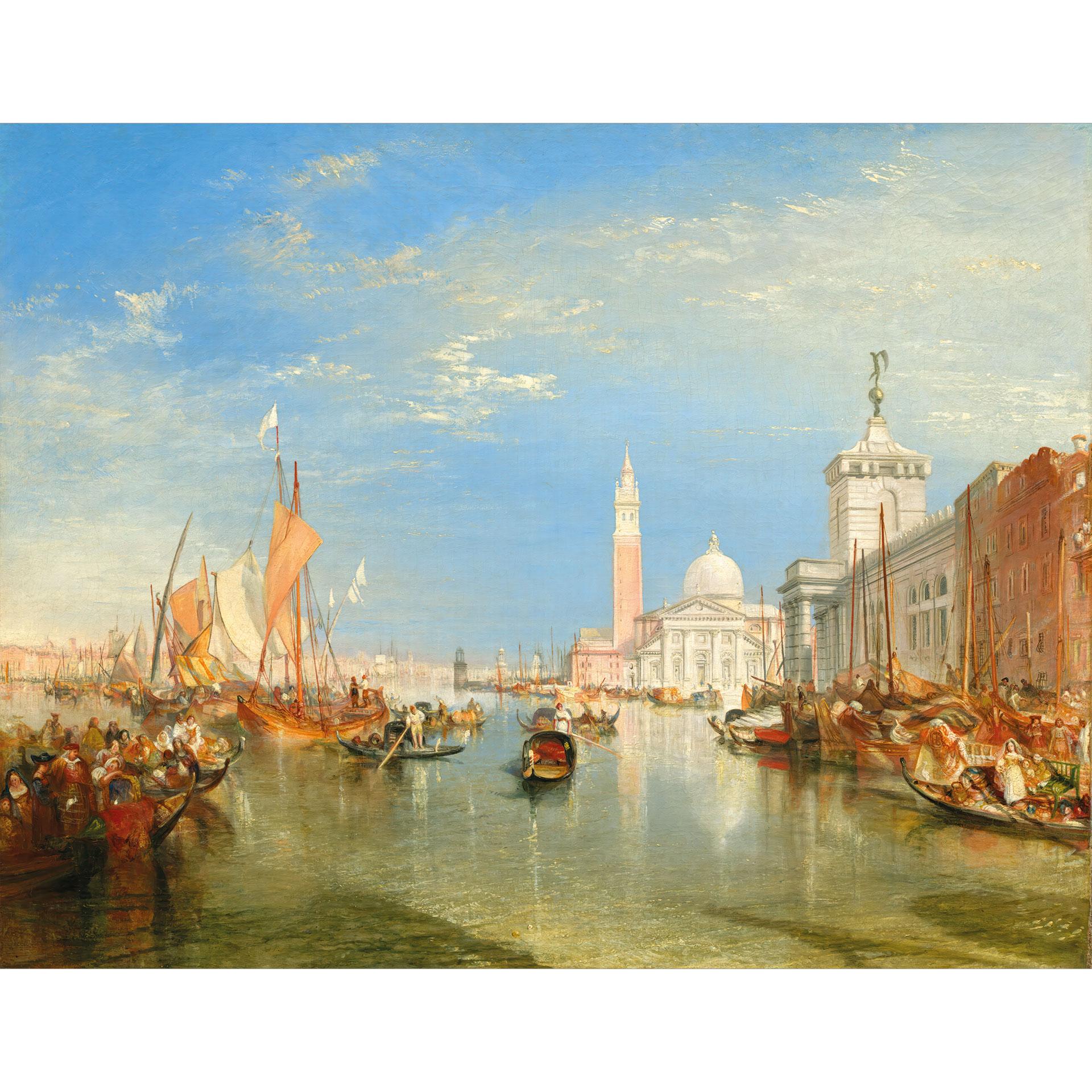 Fotobehang Turner - Venetië, Dogana en S. Giorgio Maggiore