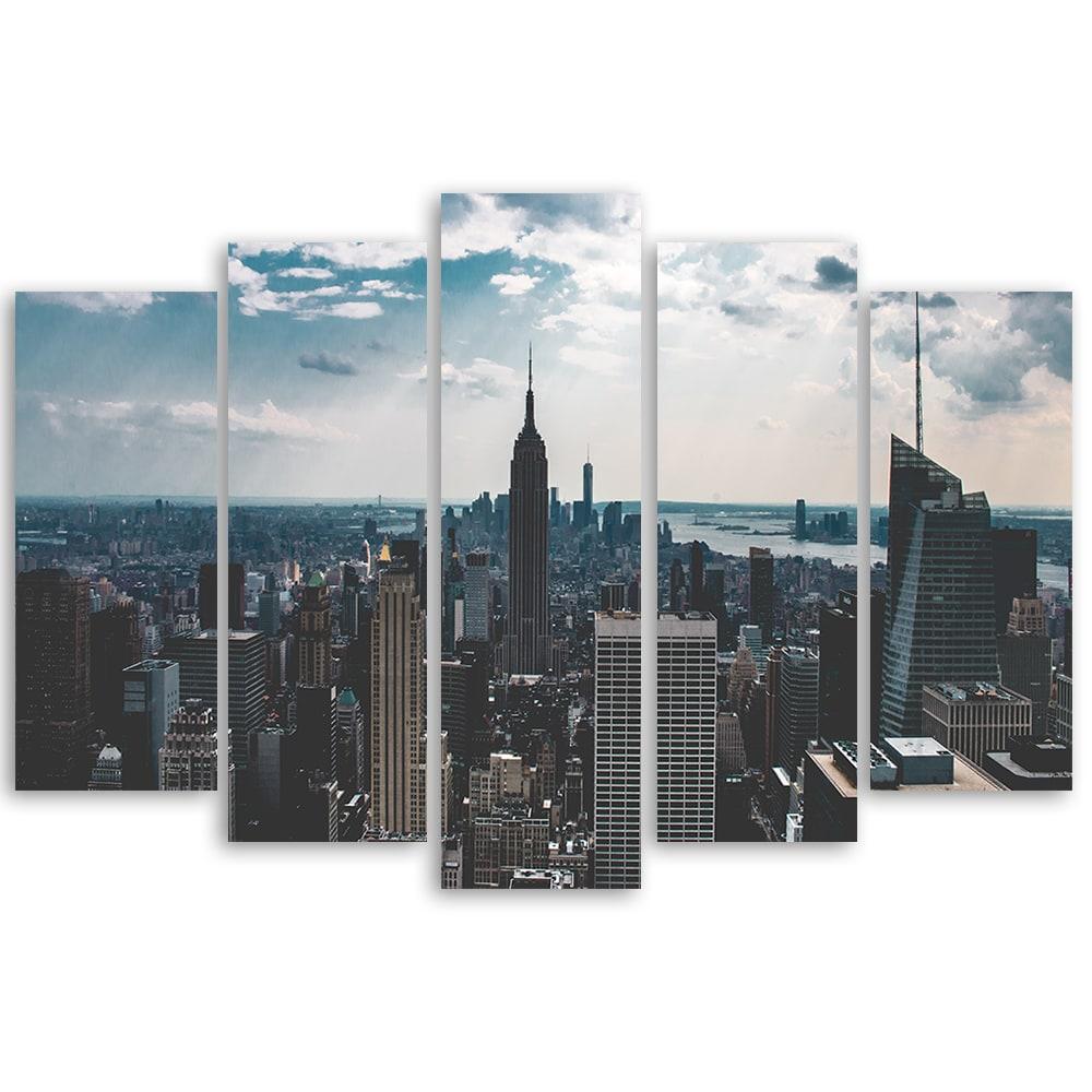 5-delige canvasprint, New York City Panorama