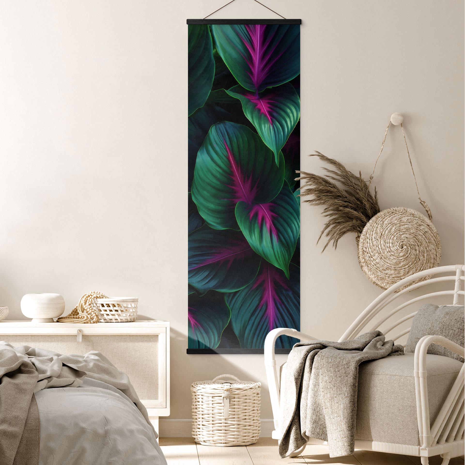 Tekstil plakat Farverige jungleplanter - Paksoylu