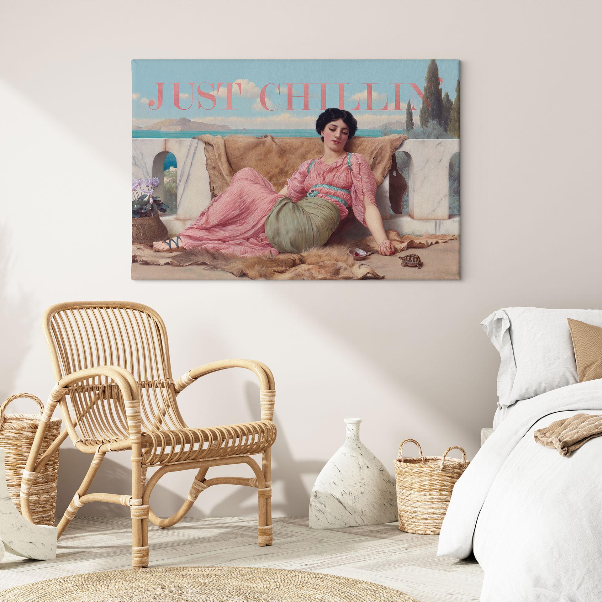 Lærredsprint - Just Chillin - Inspireret af John William Godward
