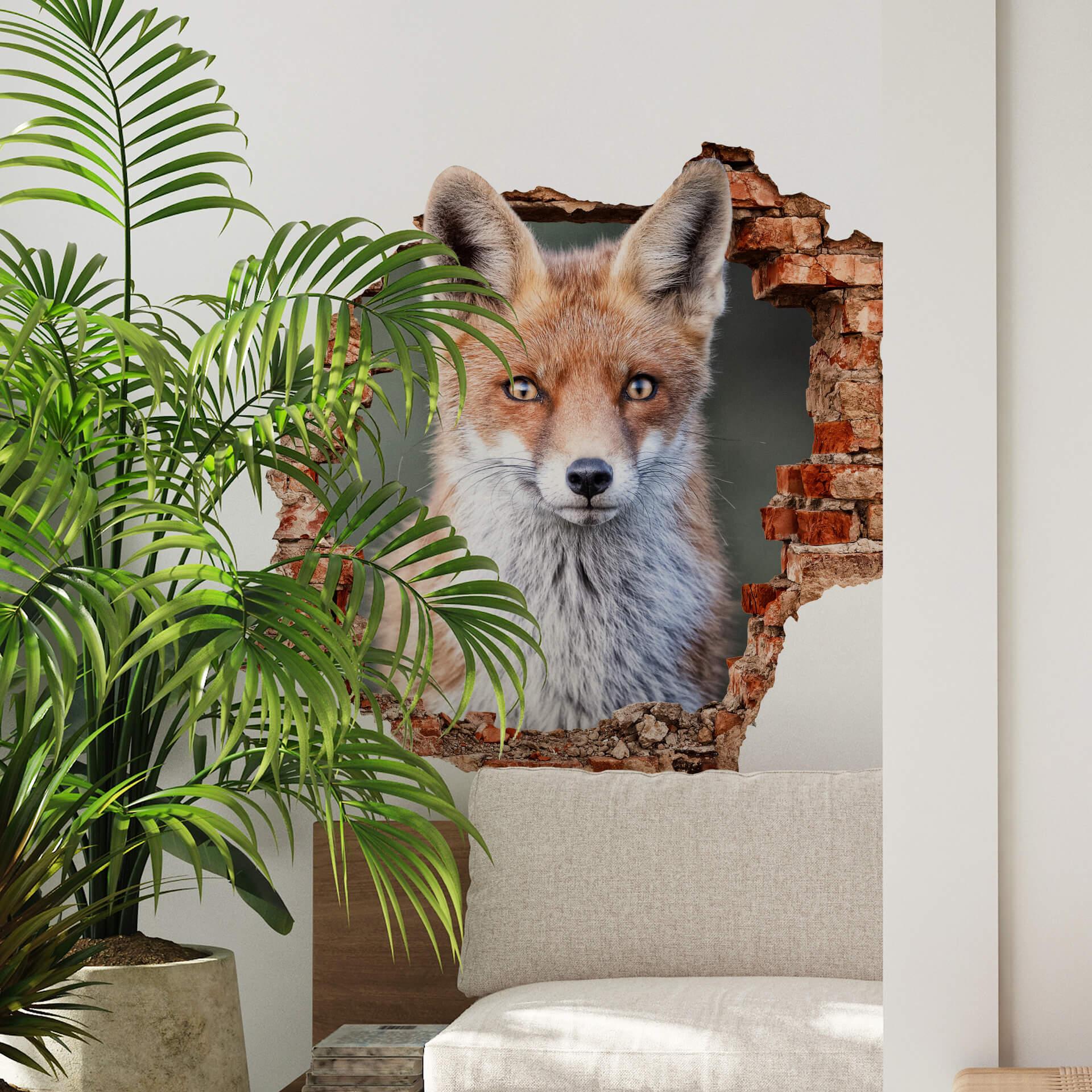 3D Wallsticker van Duijn - Portræt af en ræv