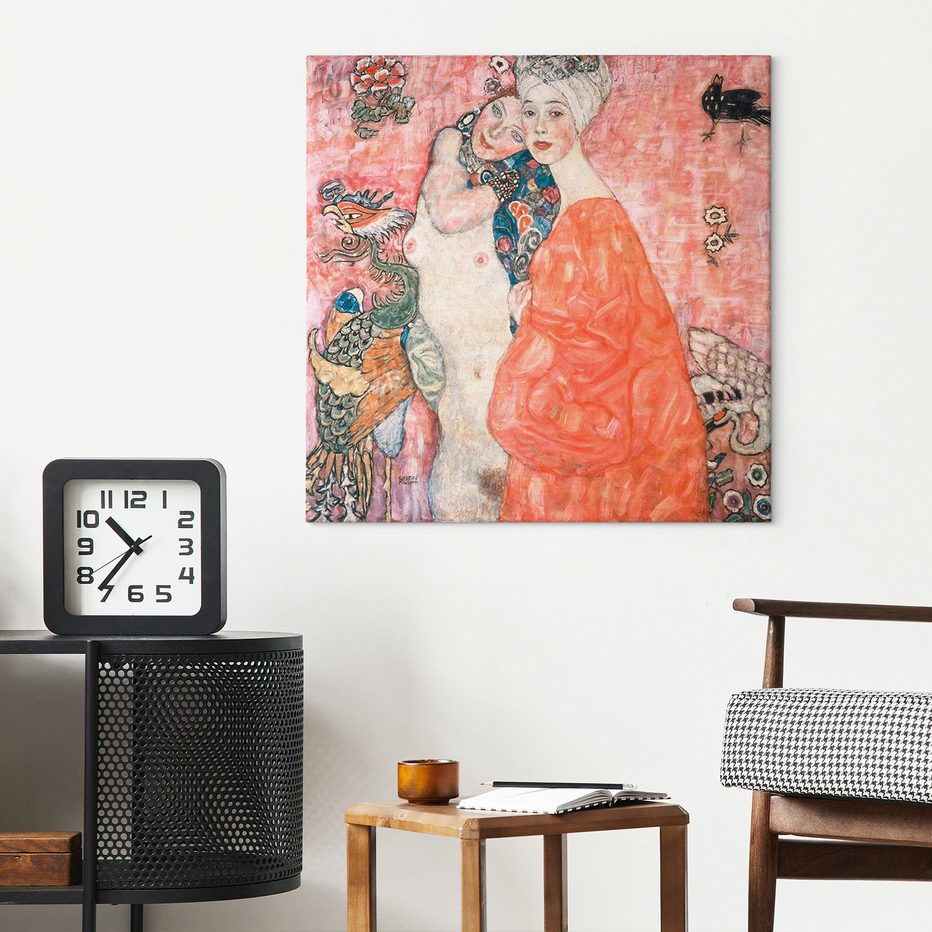 Canvasbillede Klimt - The Girlfriends | Kunsttryk til stuen - Kvadratisk