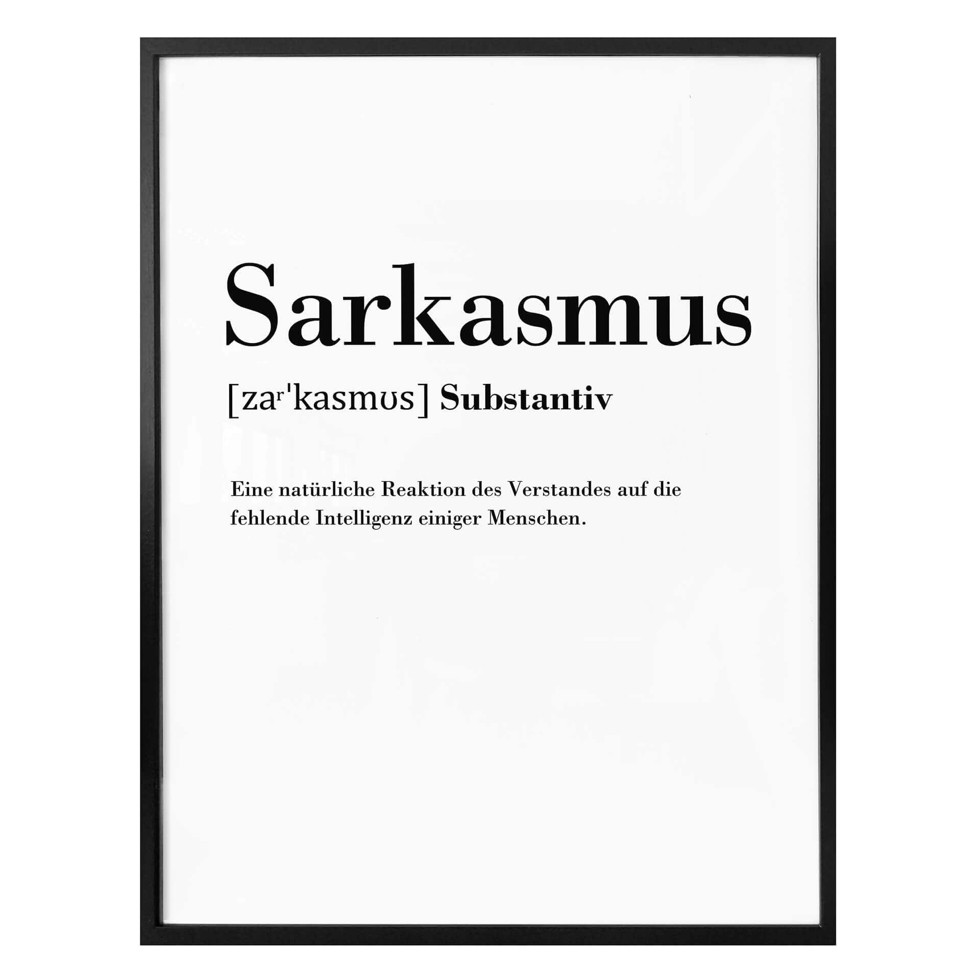 Poster Grammatik - Sarkasmus