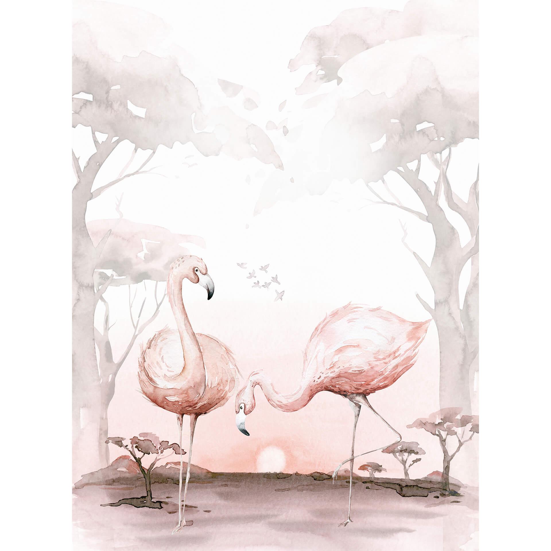 Fotobehang Kvilis - Flamingo Sunset