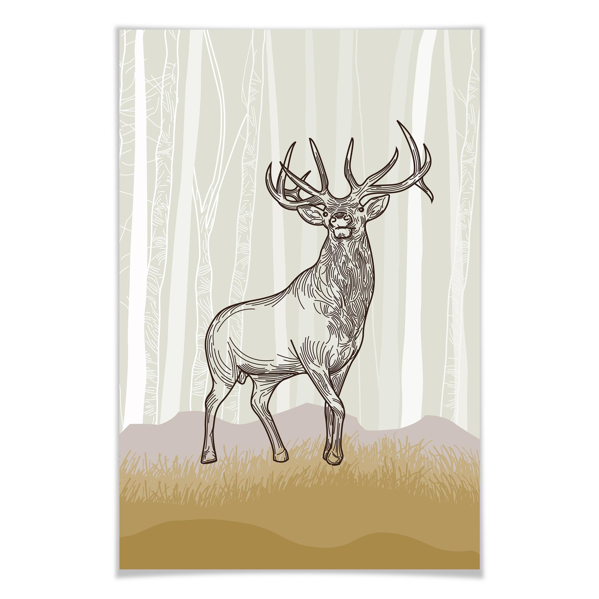 Poster - Cerf fier