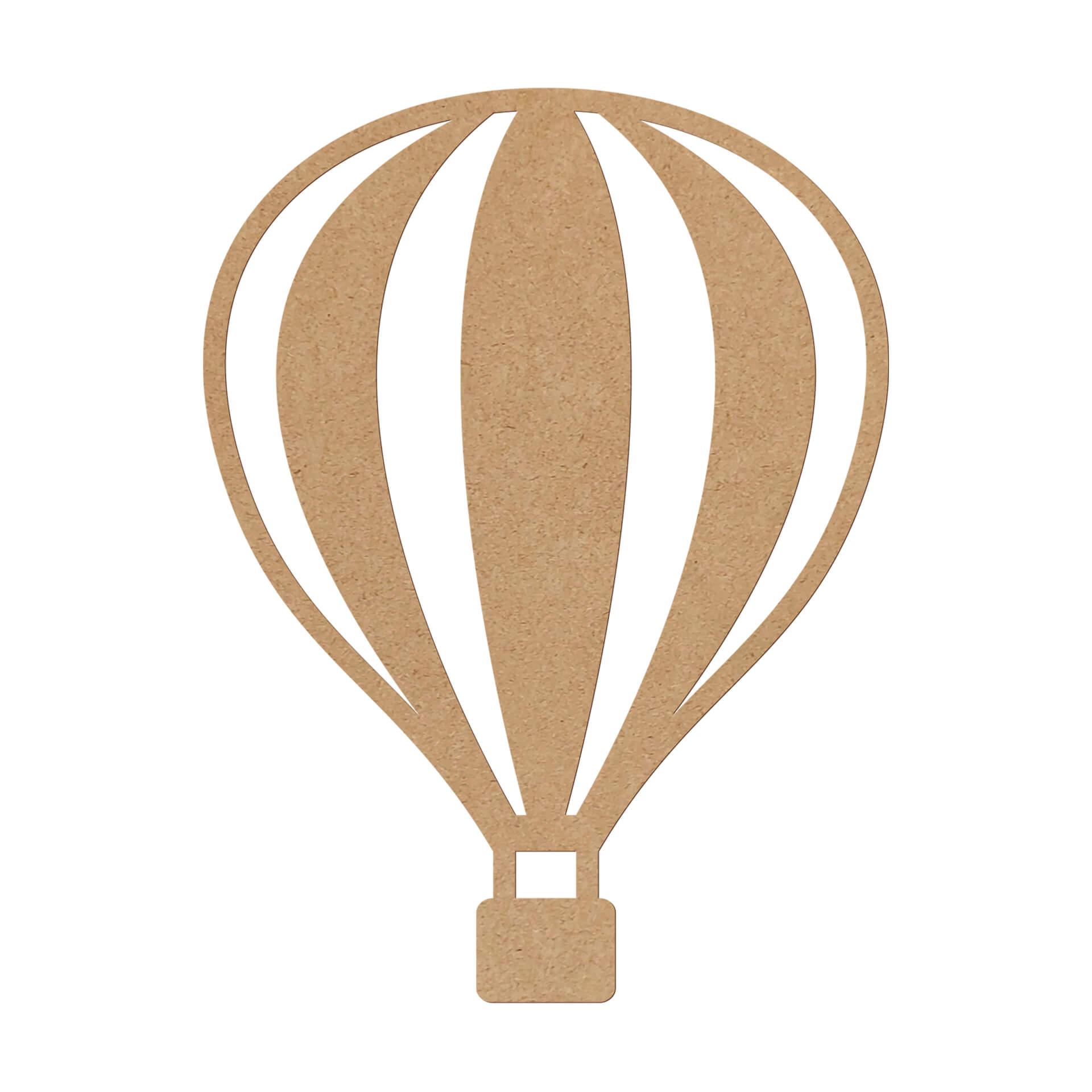 MDF Decoratie Luchtballon met Strepen