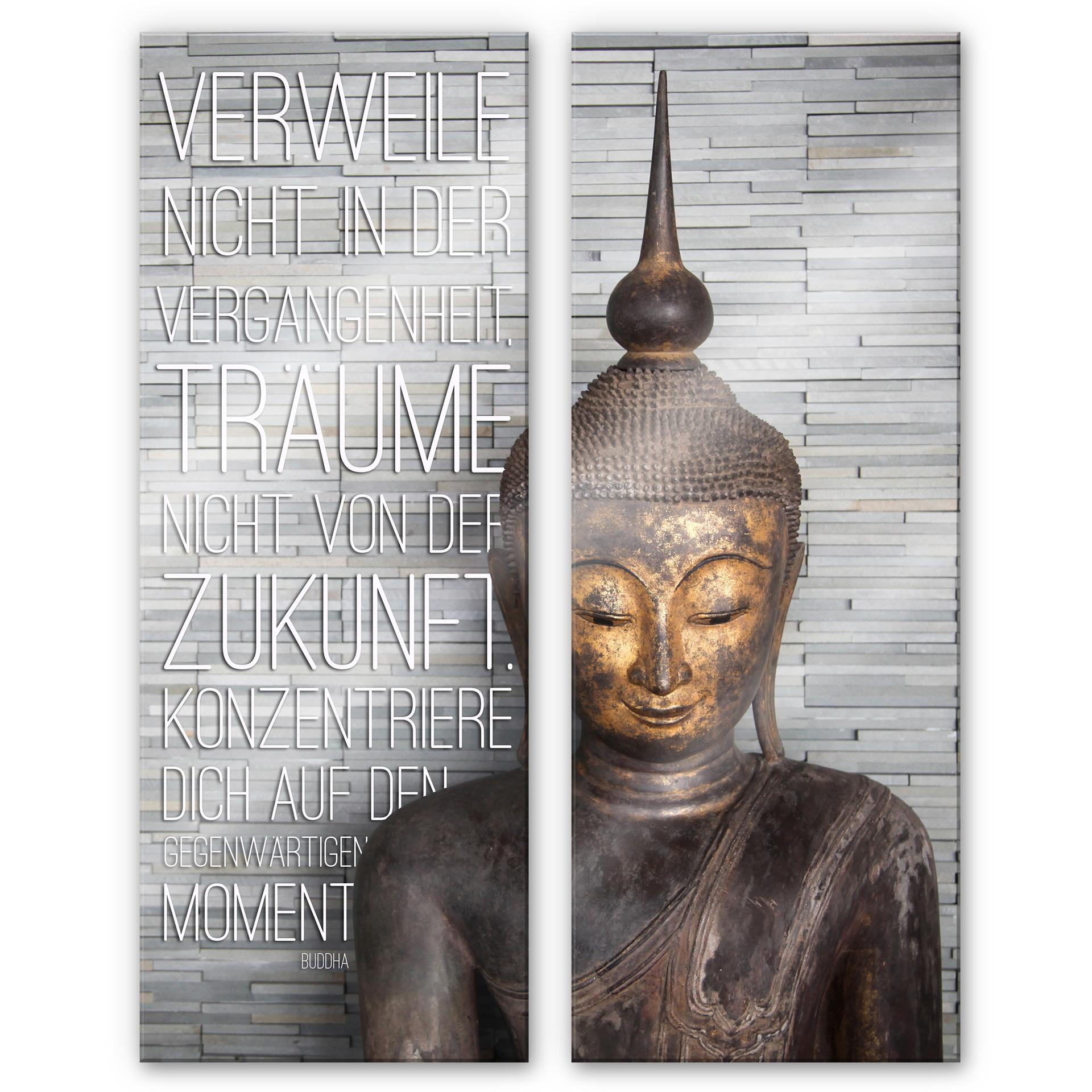 Acrylglasbild Verweile nicht in der Vergangenheit... (2-teilig)