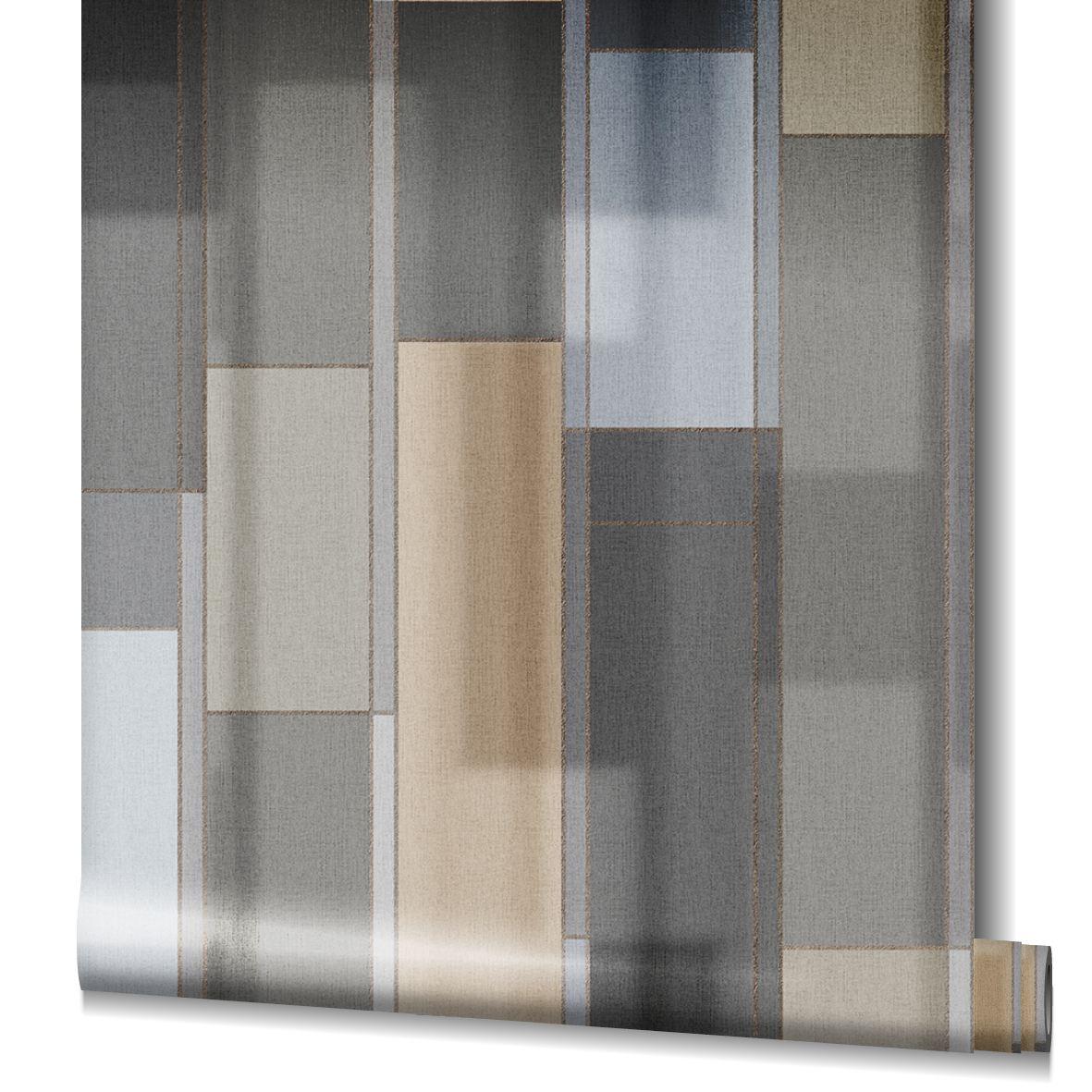 Beige striber Tapet til stue Soveværelse 2,70 x 2,12 cm