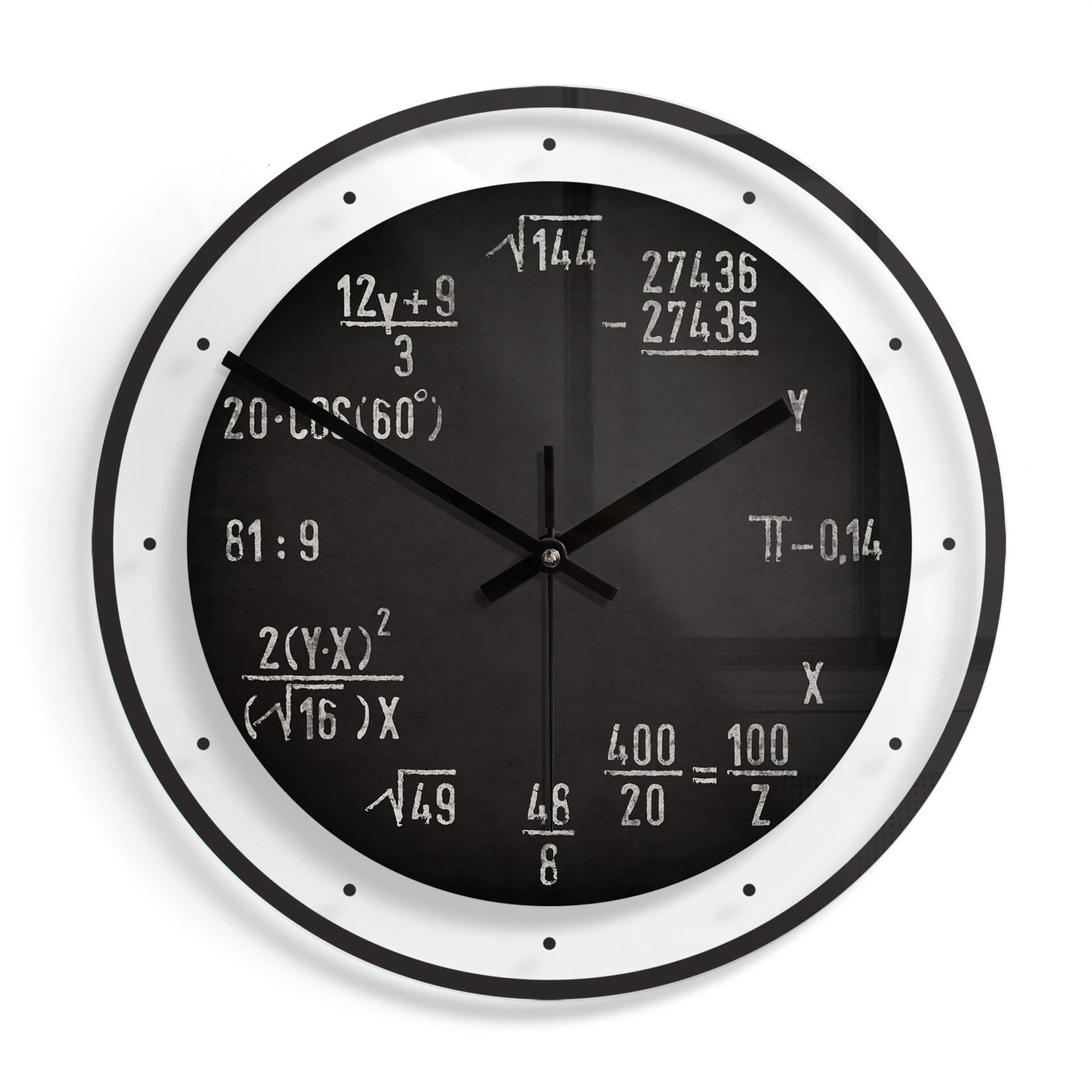 Horloge murale en verre - Formules