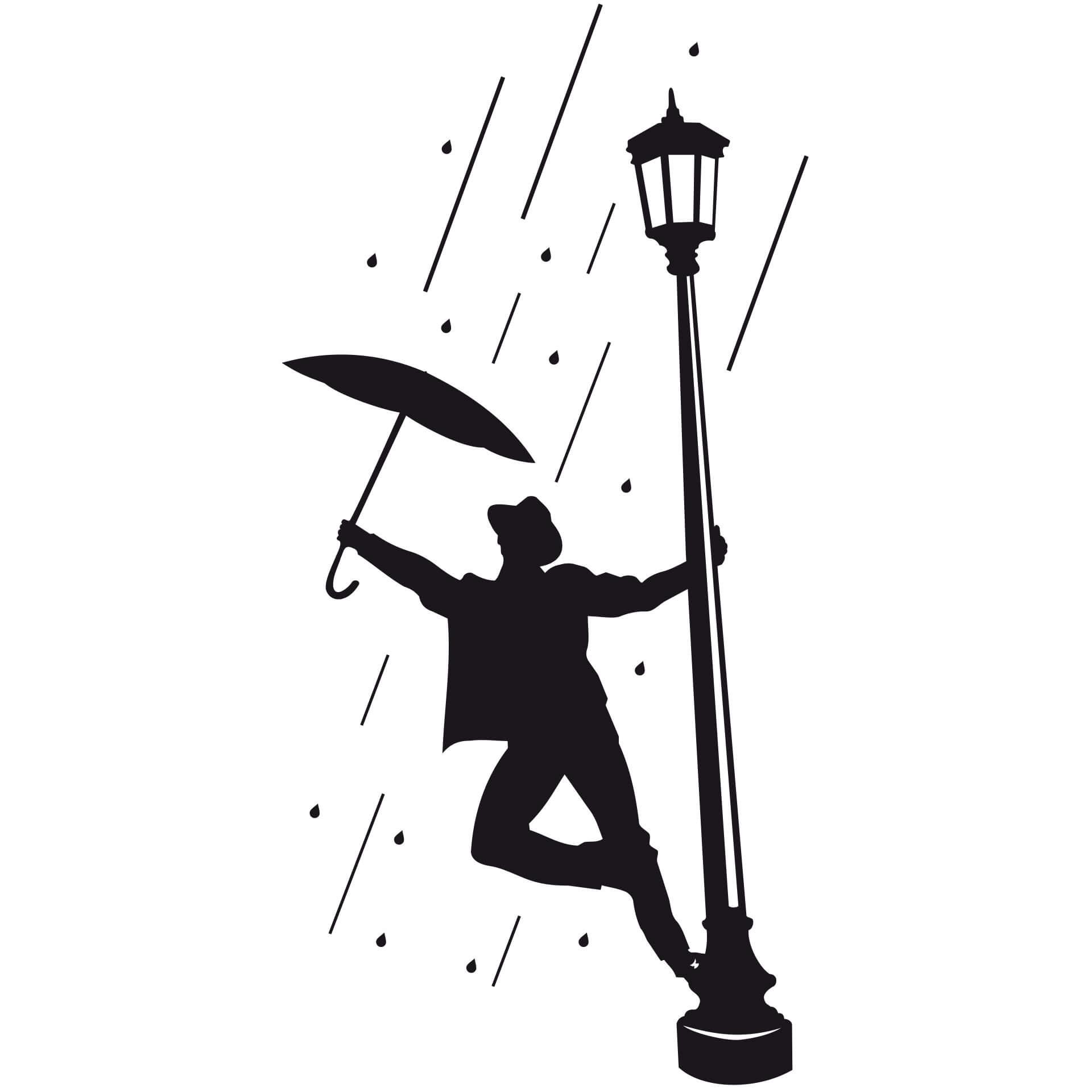 Wandtattoo I'm singin' in the Rain 2 (mit Regen)