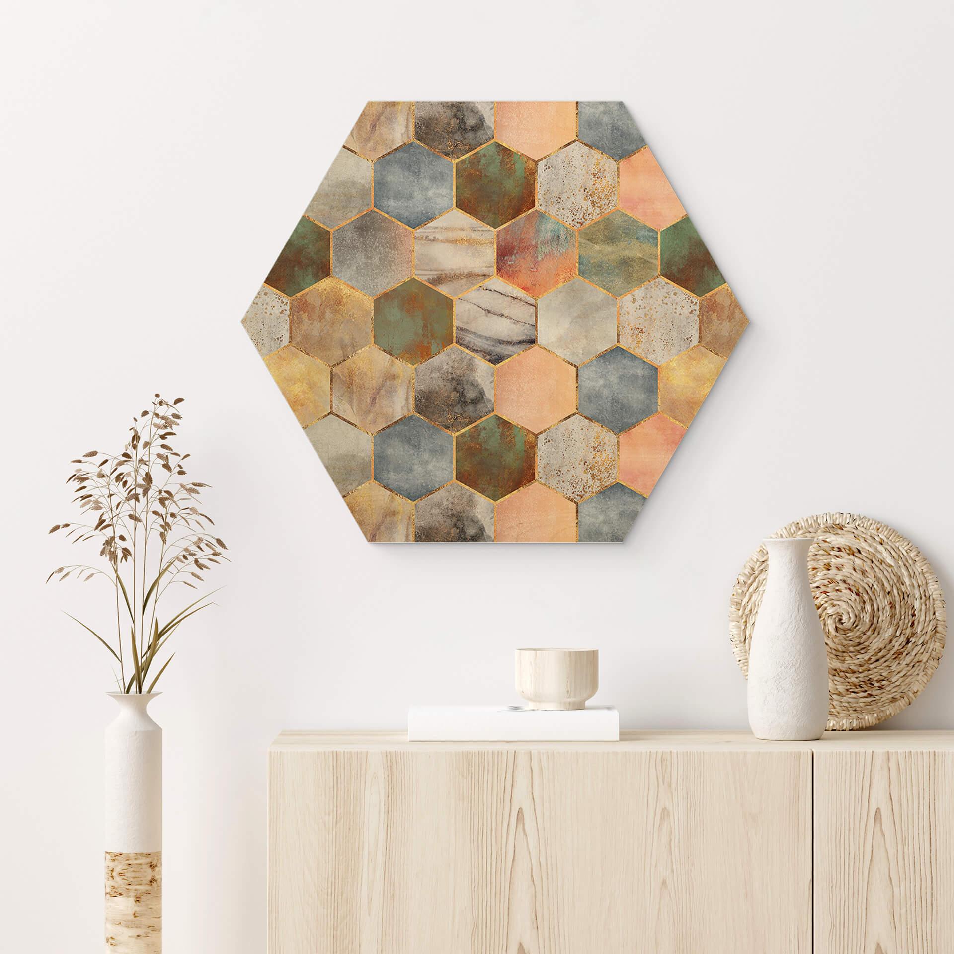 Hexagon Dibond Fredriksson - Marmer & Parelmoer
