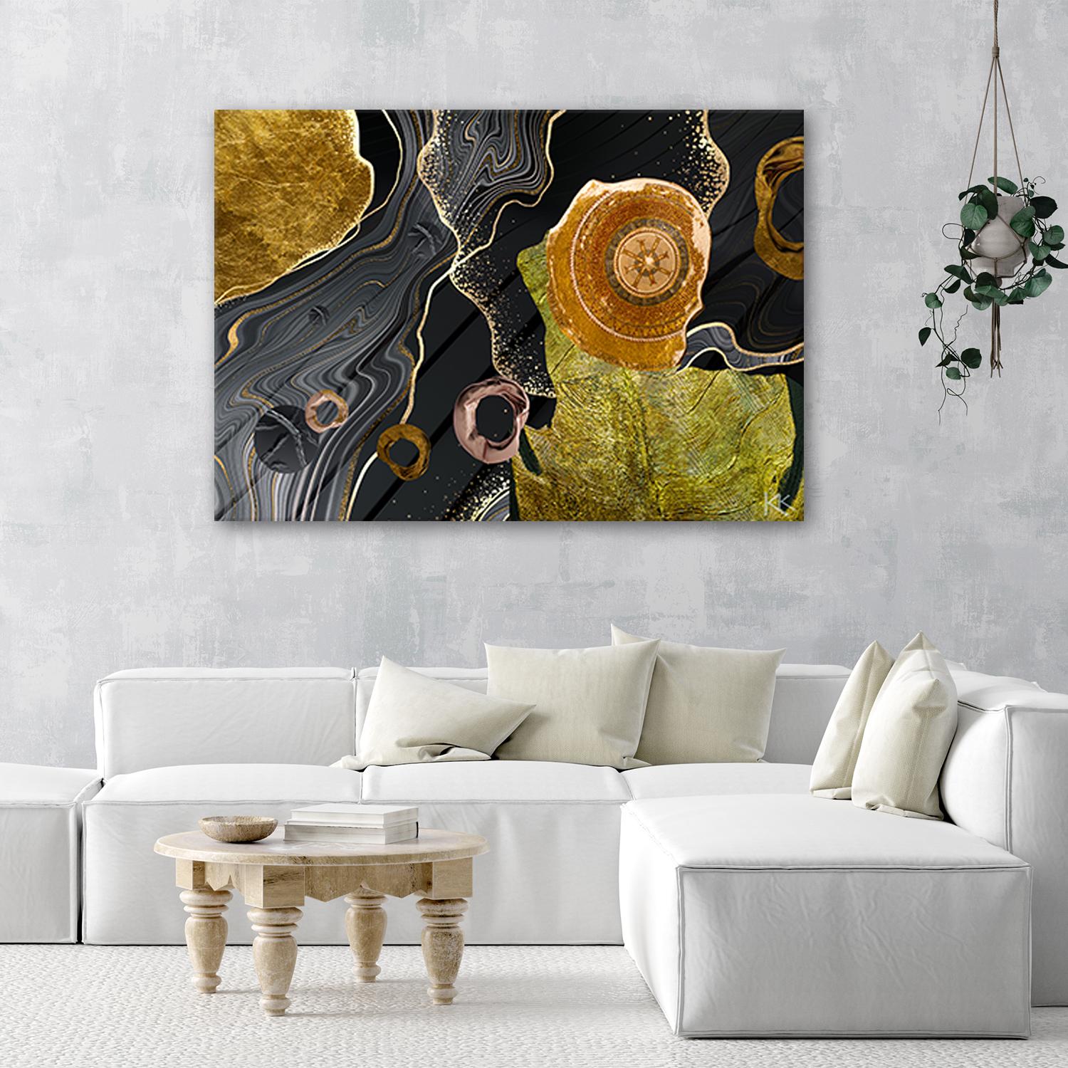 Canvasbillede, abstrakt marmor