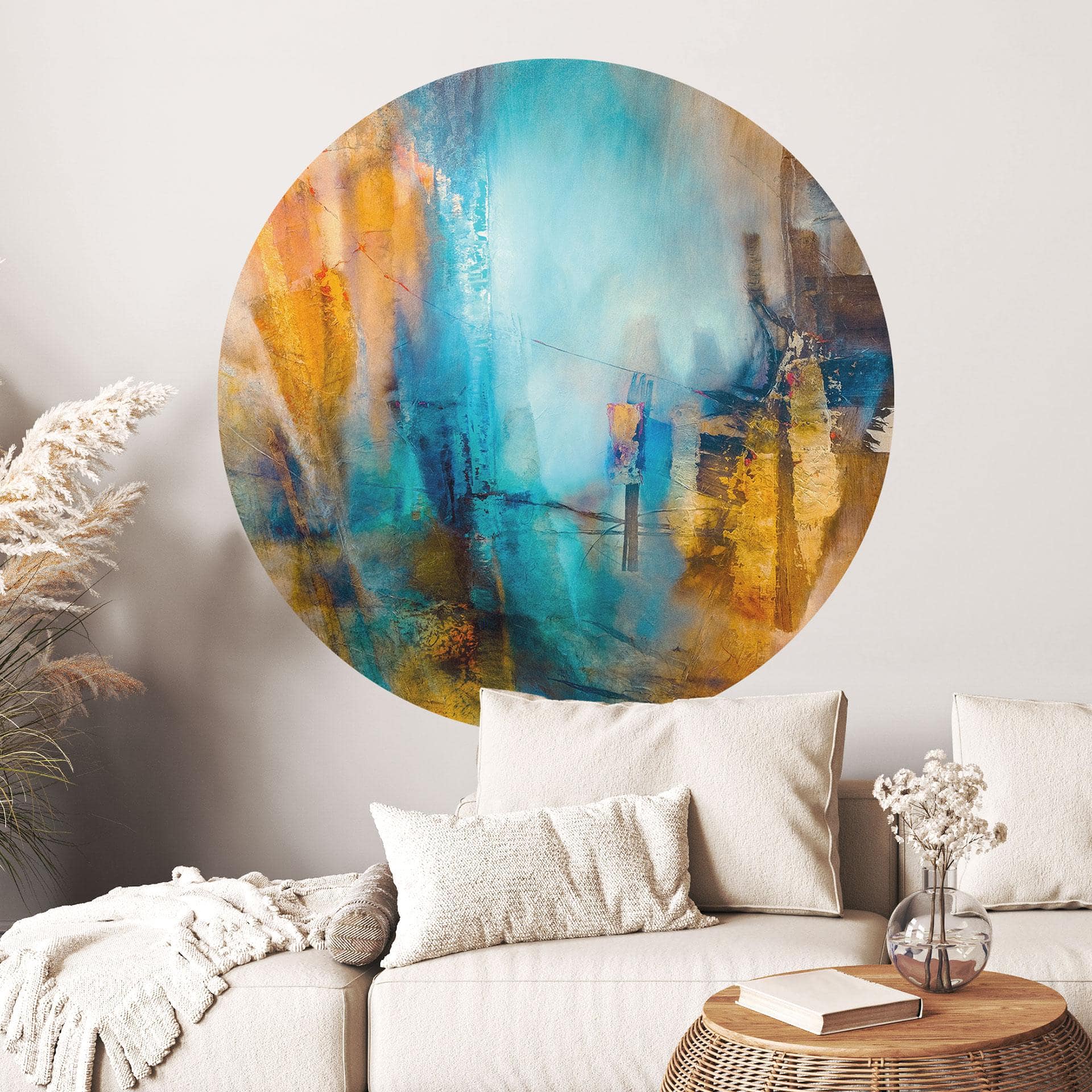 Wallsticker Fjernt blåt lys - Schmucker - Rund