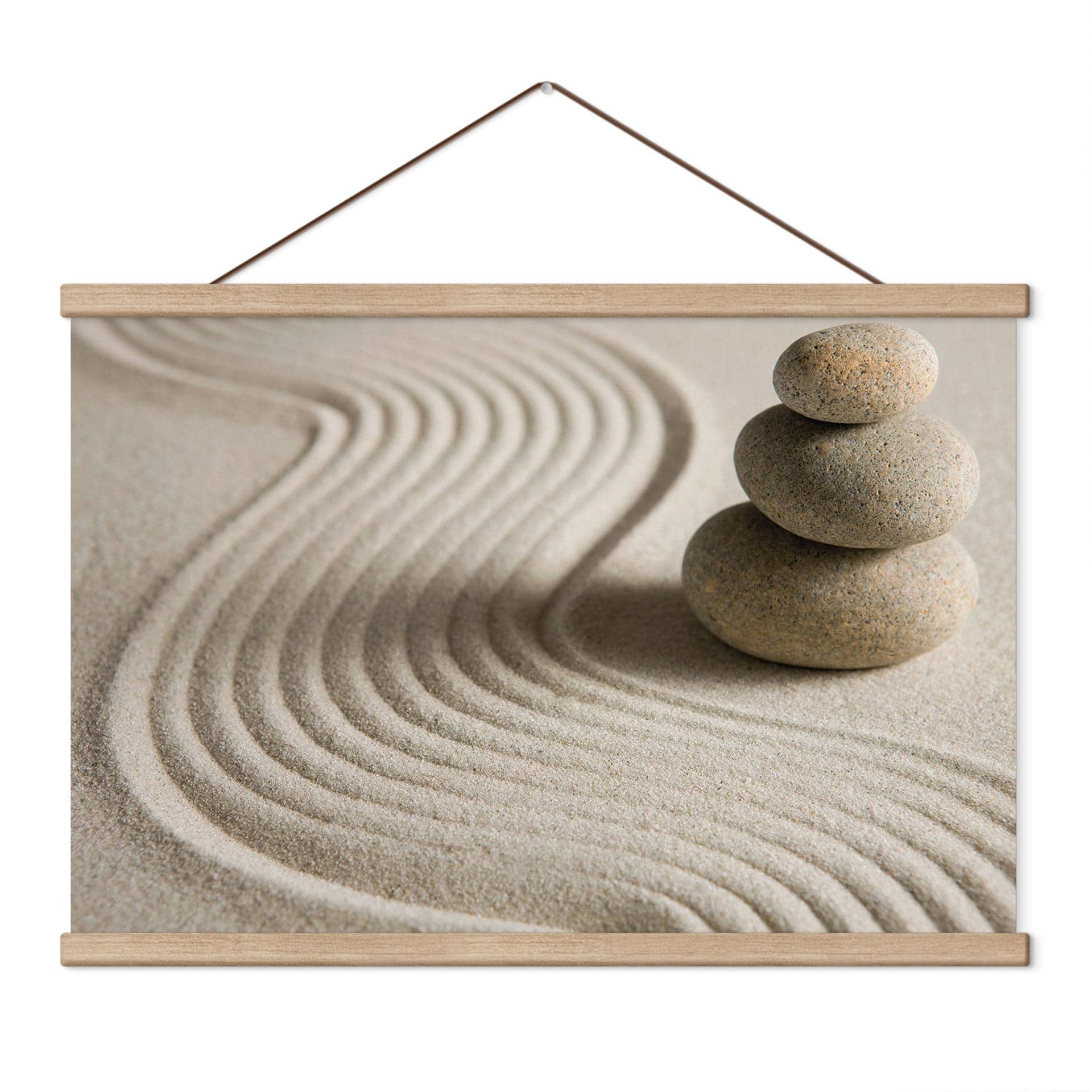 Textielposter Steen in Zand 2 - Alu-Dibond Rond