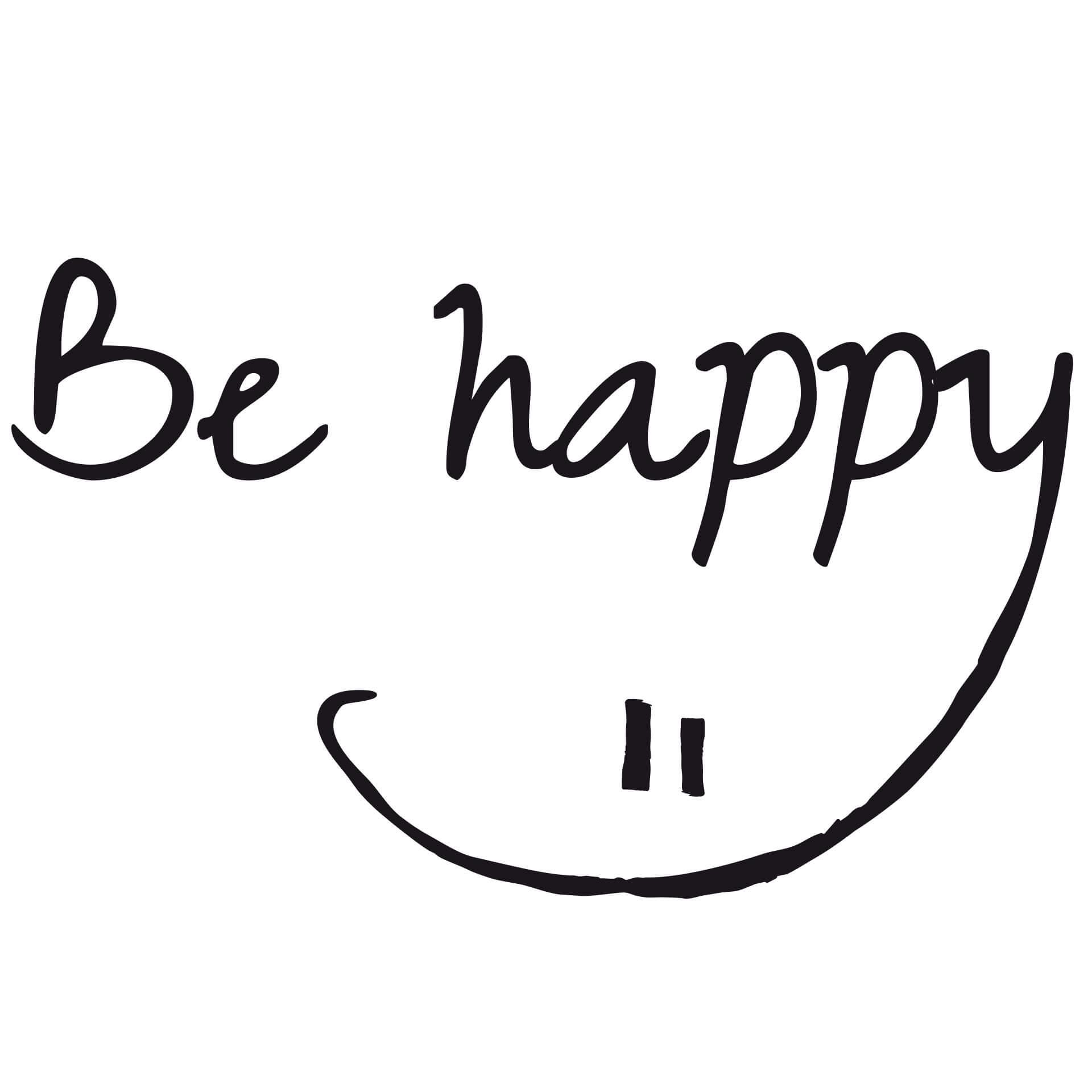Wandtattoo Be happy