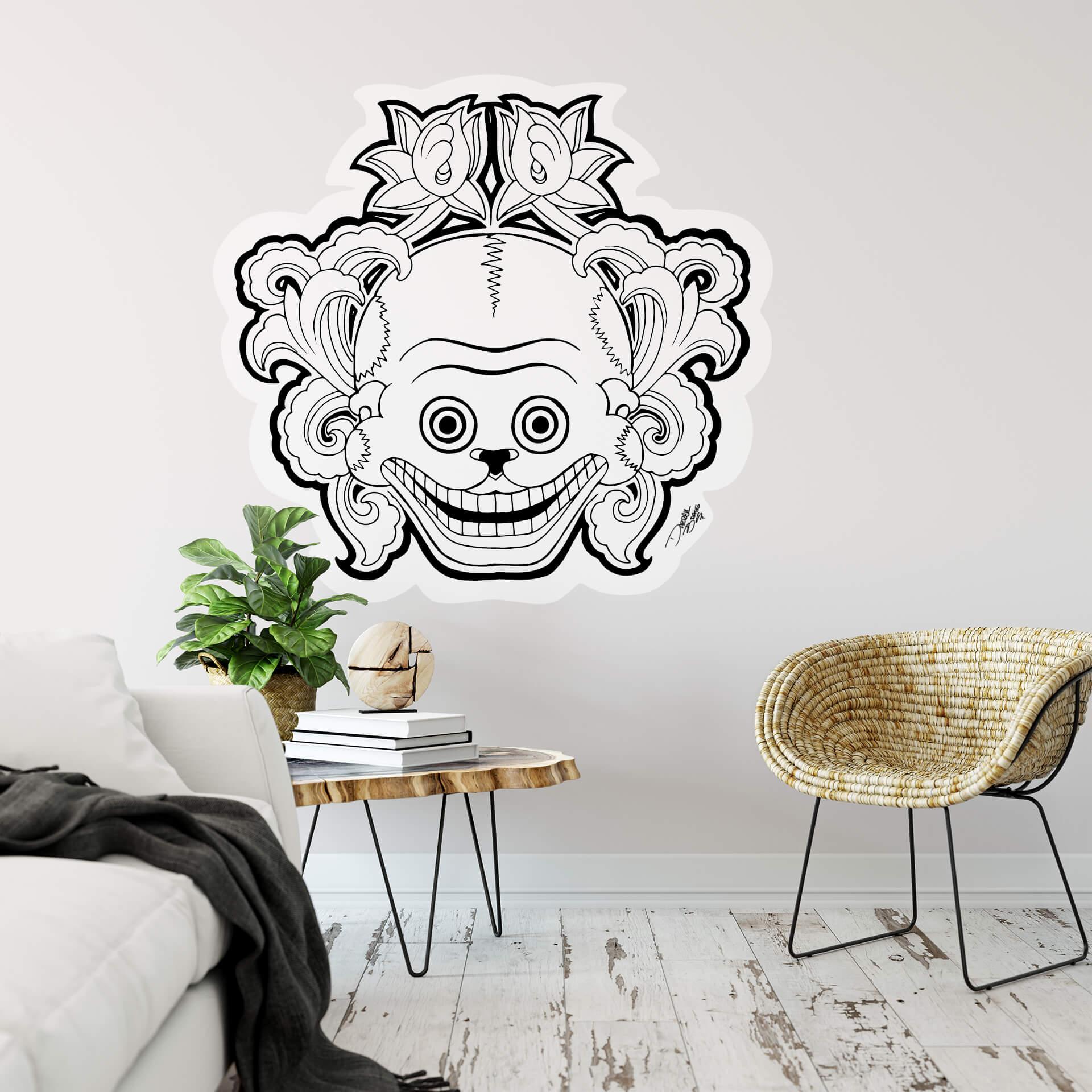 Sticker mural - Miai Ink - Masque des morts mexicains 2
