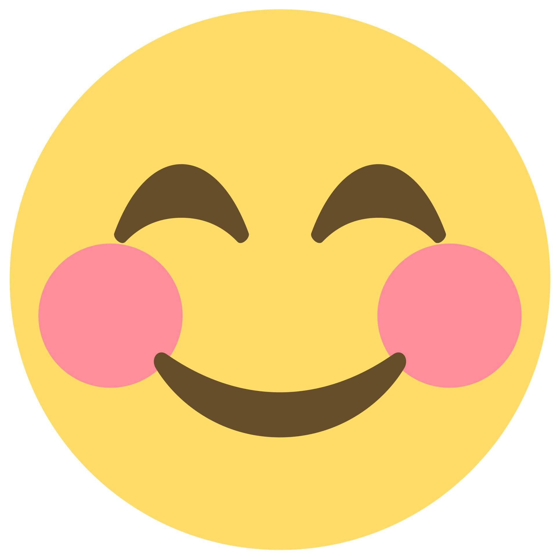 Wandtattoo Emoji Rosy-Cheeked Face