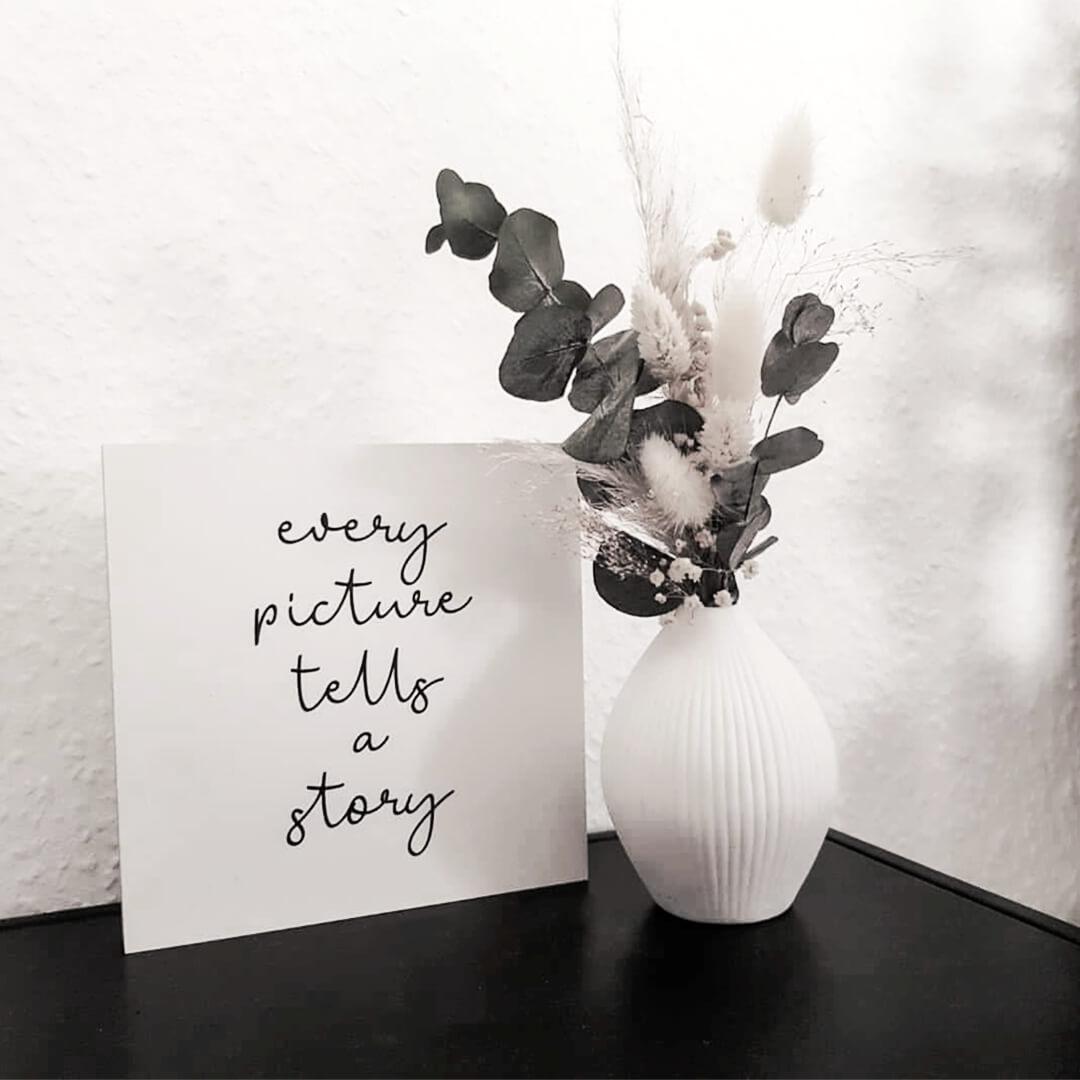 Billede af træ til at sætte op - Hvert billede fortæller en historie - 15x15 cm