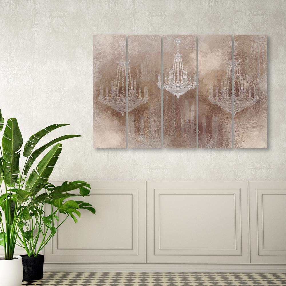 Canvas print 5 dele, lysekrone
