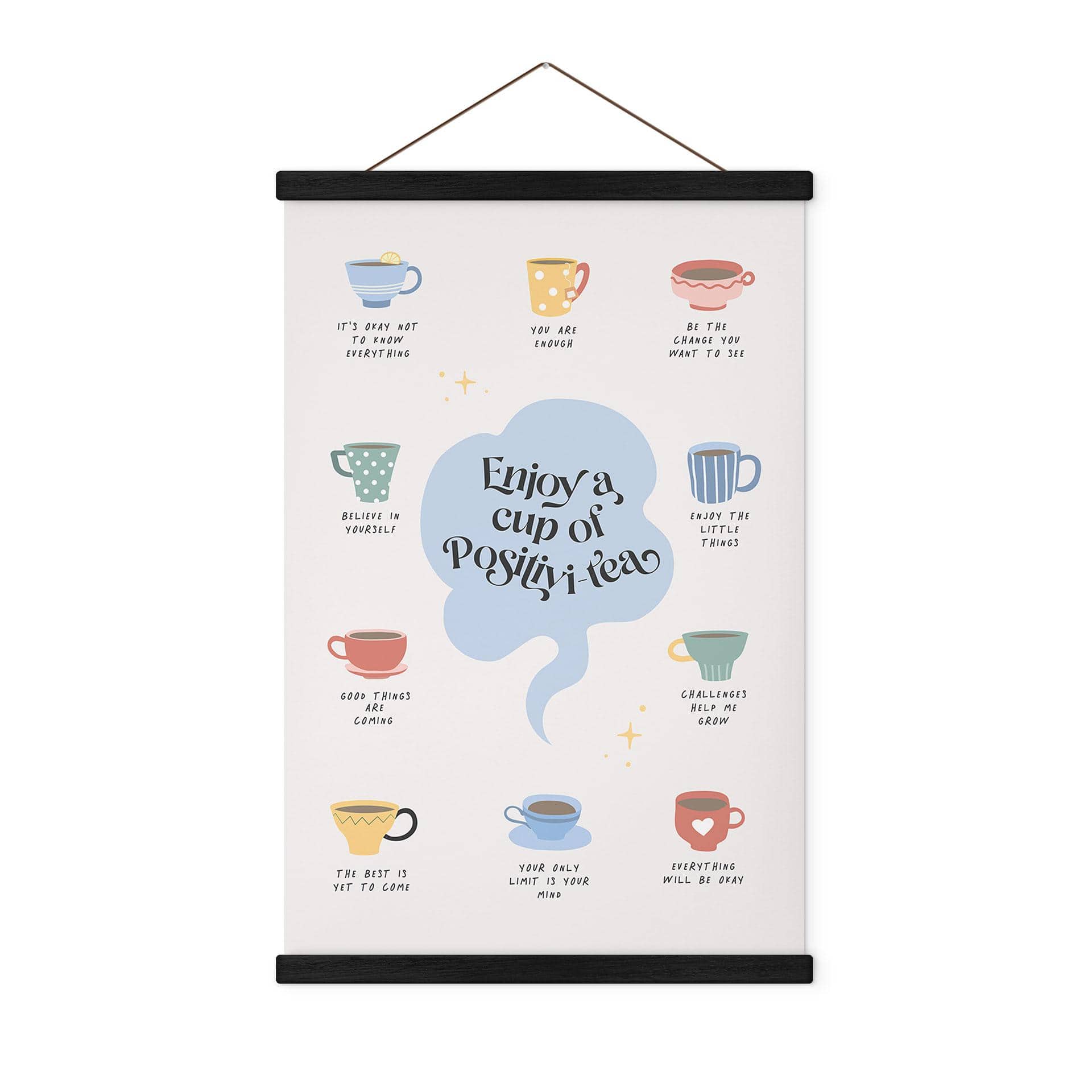 Tekstil plakat Enjoy a cup of Positivi-Tea - Cai